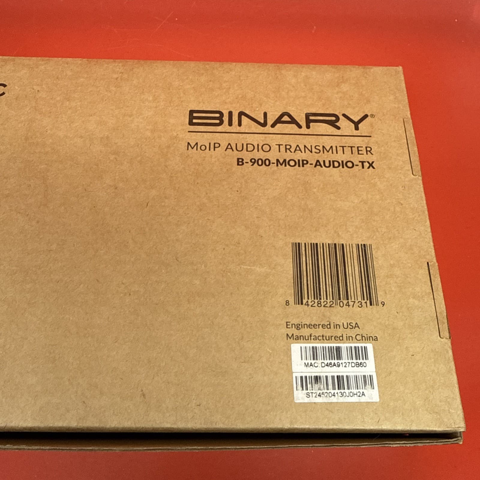 Binary B-900-MOIP-AUDIO-TX MoIP Audio Transmitter Media Over IP Black AM/FM RJ45 - Image 7