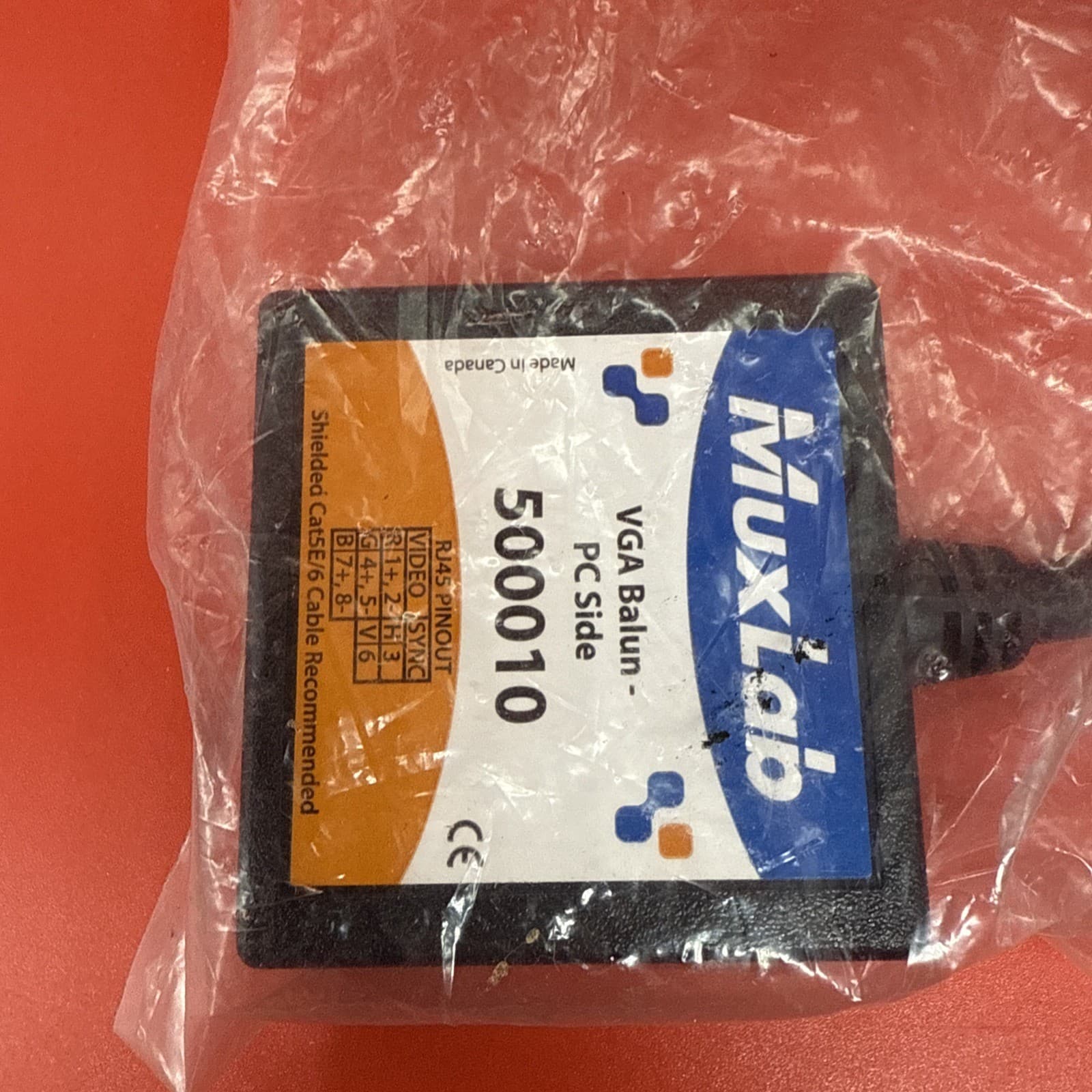 MuxLab 500010 VGA Balun PC Side Brand New Black 5M-500010 - Image 2