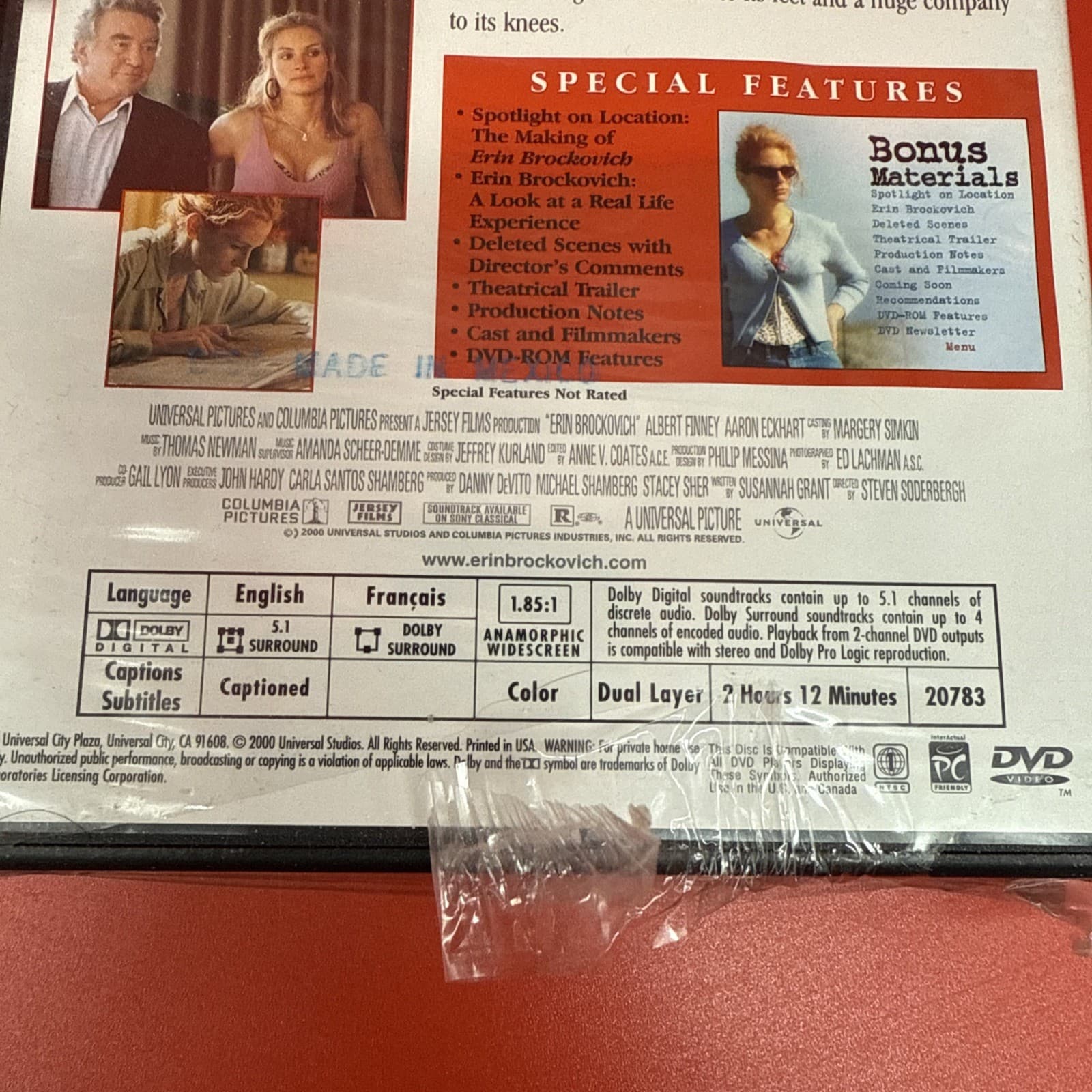 Erin Brockovich (DVD, 2000) Julia Roberts - Brand New Sealed - Image 5