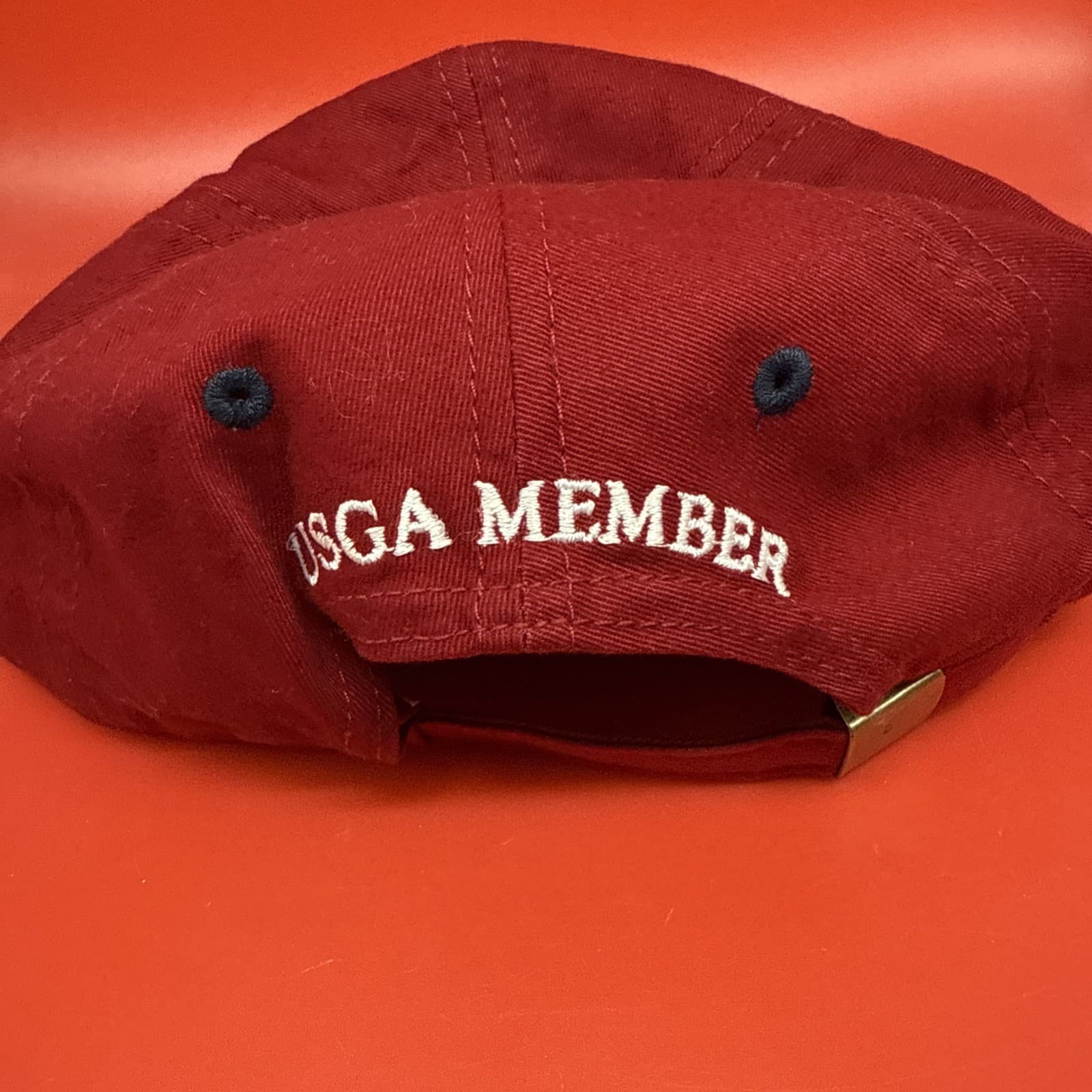 1999 U.S. Open Golf Hat Cap Pinehurst No. 2 Red Adjustable Strap USGA Member - Image 5