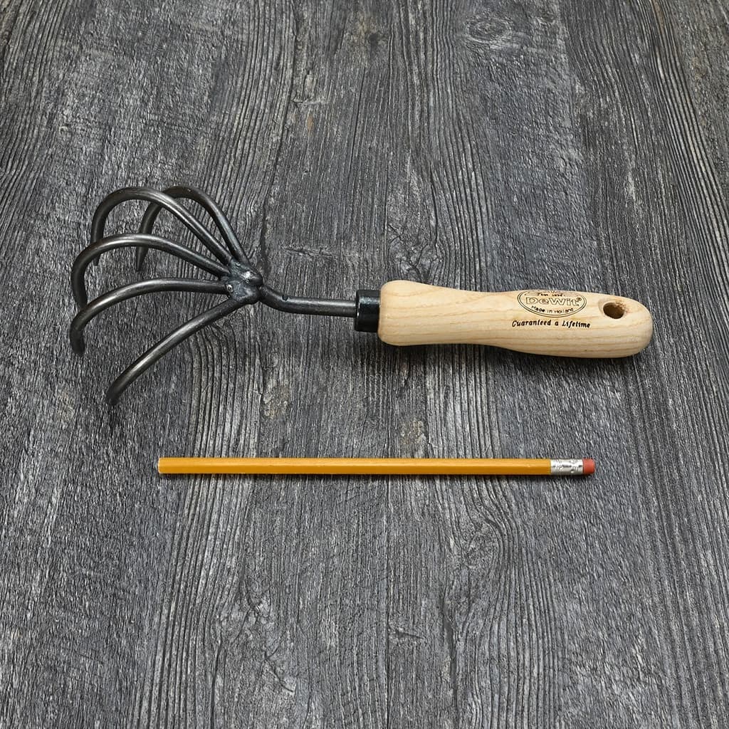 DeWit 5-Tine Hand Cultivator Hand Weeder Boron Steel Ash Handle Hand-Forged NEW - Image 4