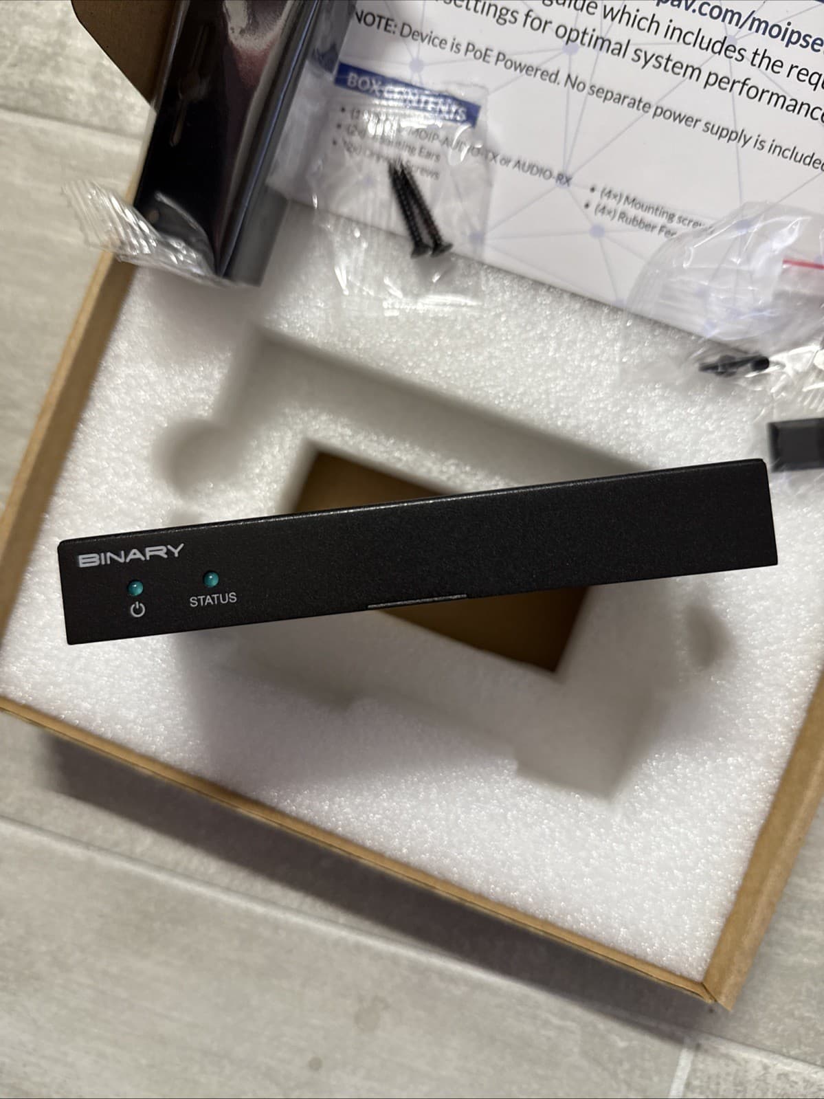 Binary B-900-MOIP-AUDIO-RX MoIP Audio Receiver Media Over IP Black Wired RCA - Image 5