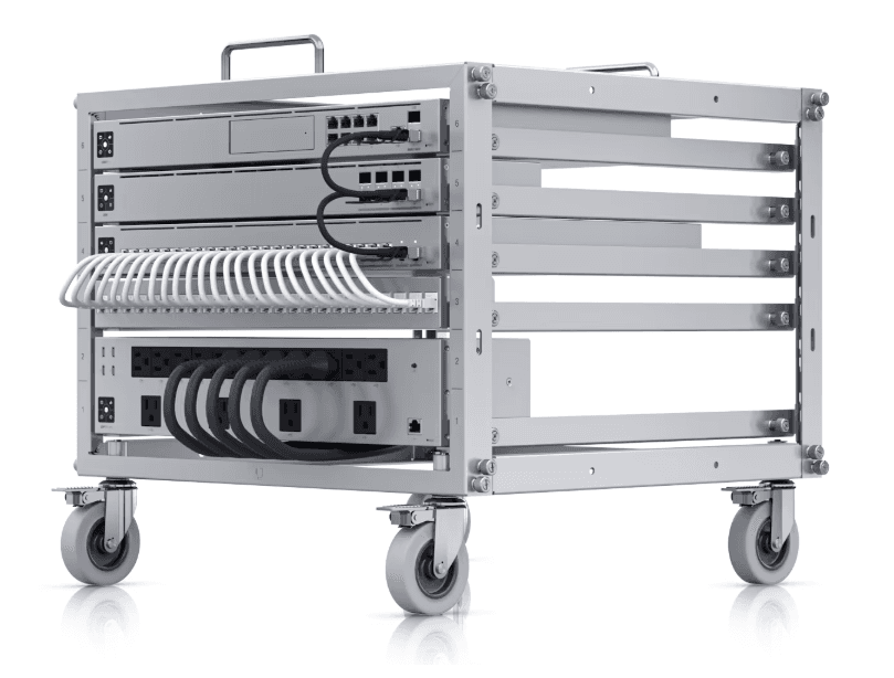 Ubiquiti Toolless Mini Rack 6U Open Frame Silver Steel U-Rack-6U-TL - Image 2
