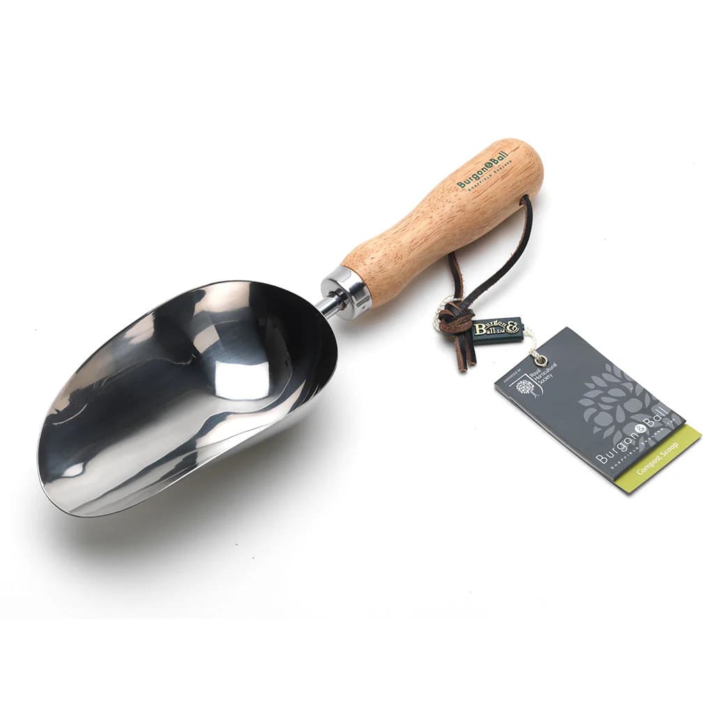 Burgon & Ball Compost Scoop Garden Trowel Stainless Steel Planting British NEW
