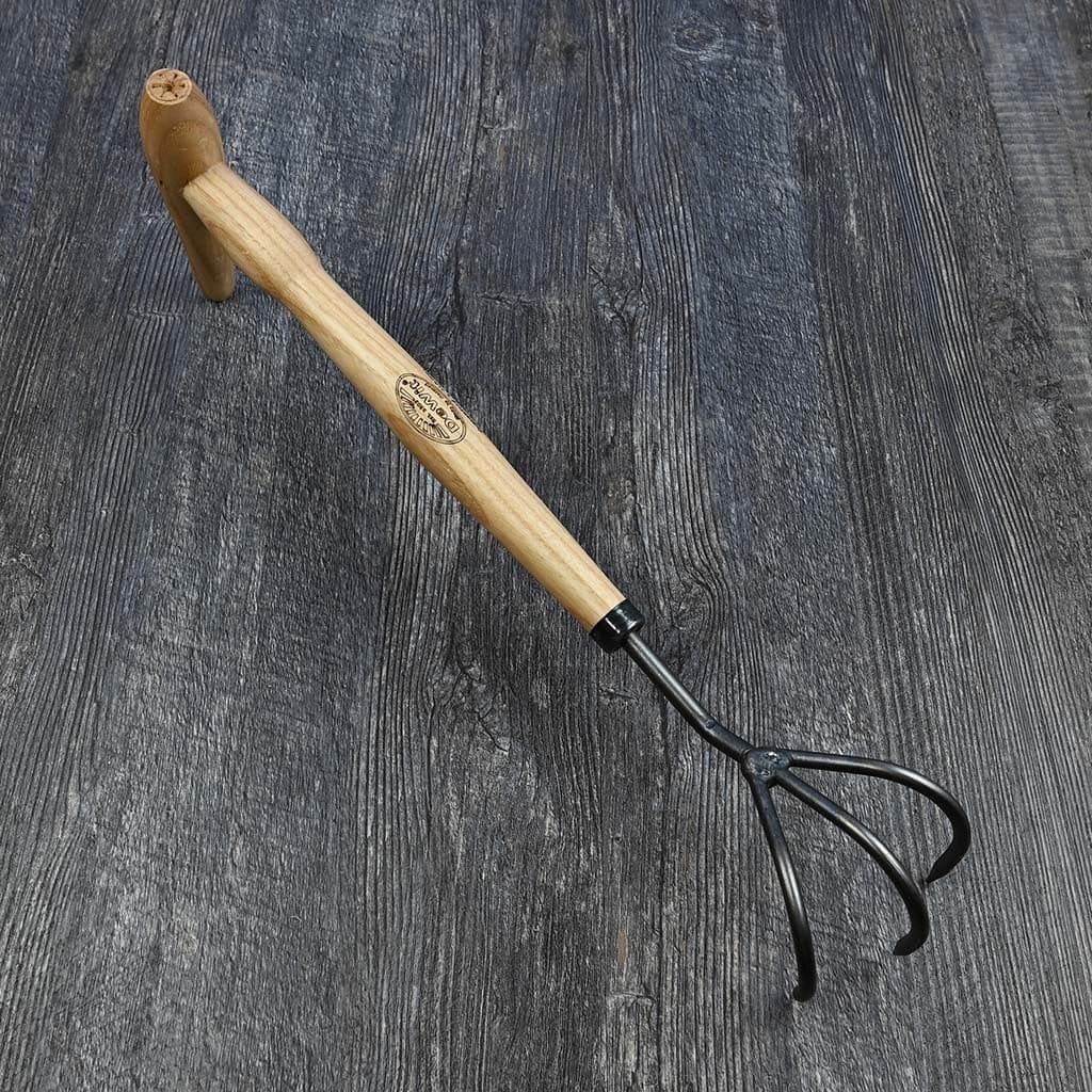 DeWit 3-Tine Cultivator - P Grip Handle Hand Weeder Boron Steel Ash Handle NEW - Image 2