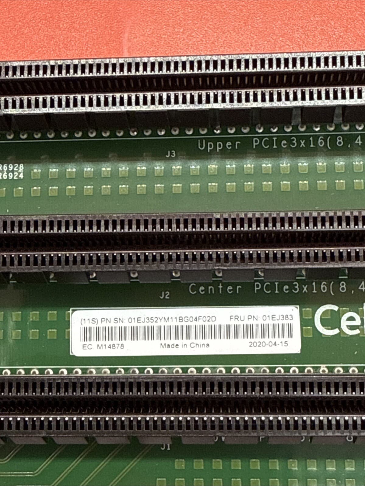 IBM 01EJ383 01EJ352 R0998-G0004-01 3xPCIe x16 Riser Board - Image 5