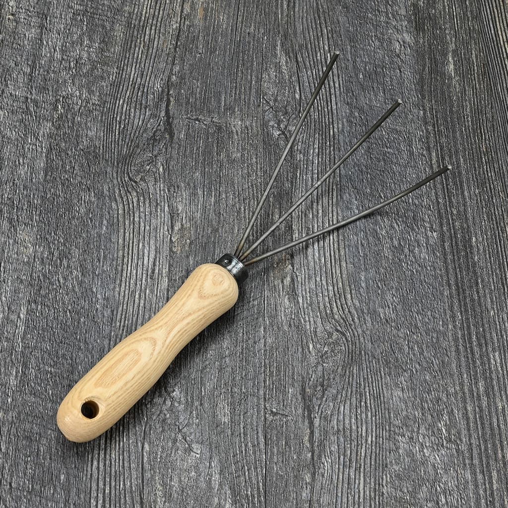 DeWit Spring Tine Cultivator Garden Rake Boron Steel Ash Handle Hand-Forged NEW - Image 3
