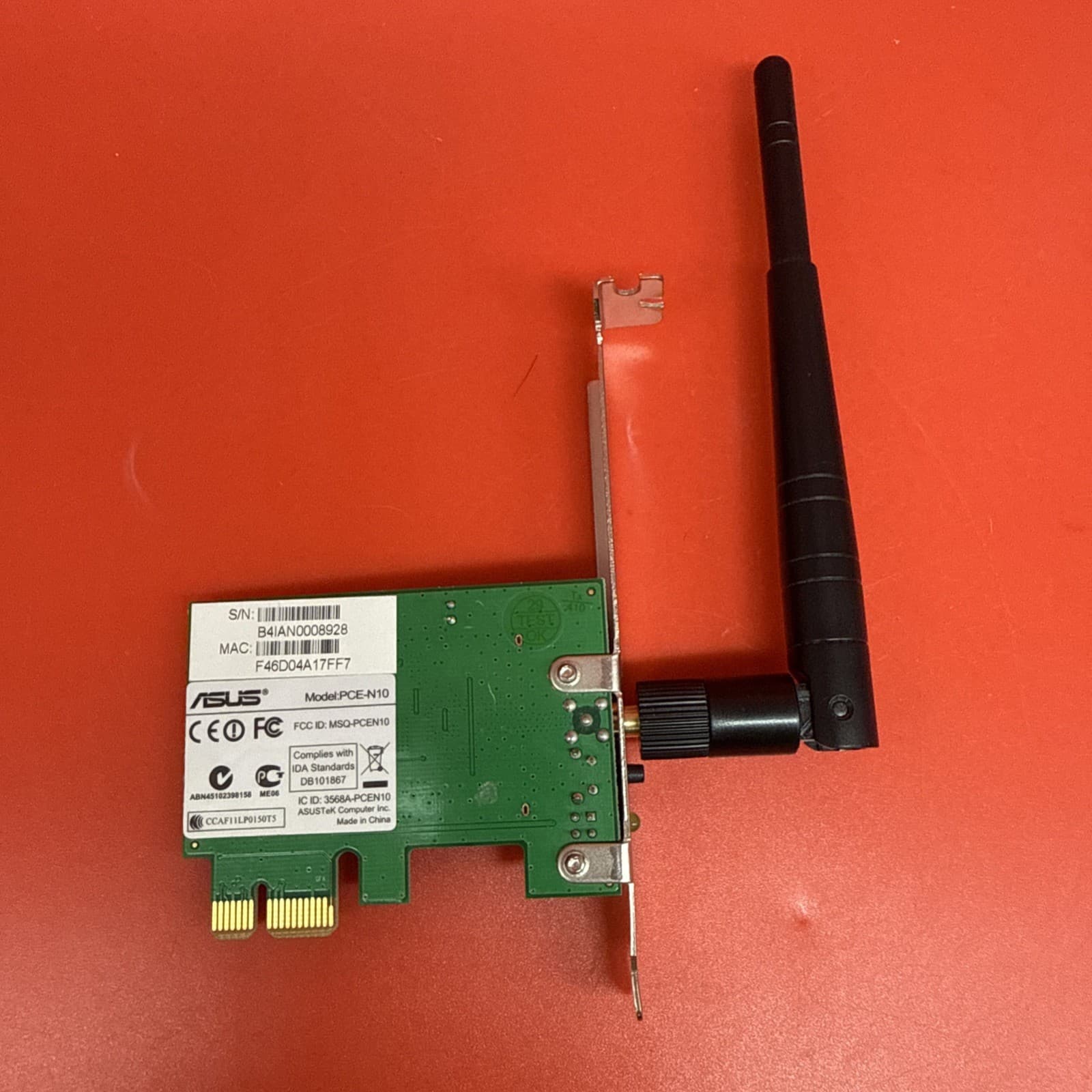 ASUS PCE-N10 PCIe Wireless Network Adapter Full Height Bracket - Image 3