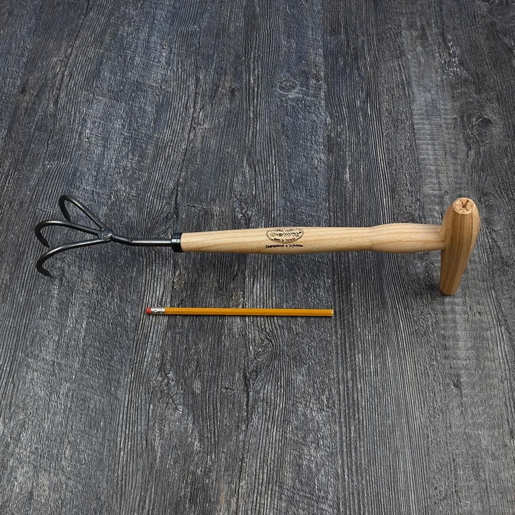 DeWit 3-Tine Cultivator - P Grip Handle Hand Weeder Boron Steel Ash Handle NEW - Image 5