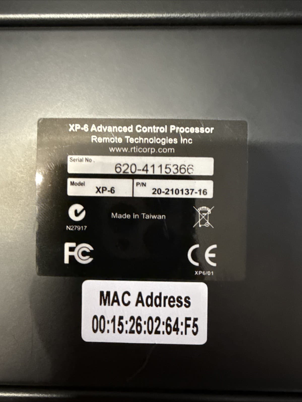 RTI XP-6 Advanced Home Automation Control Processor 20-210137-16 For RTI - Image 13