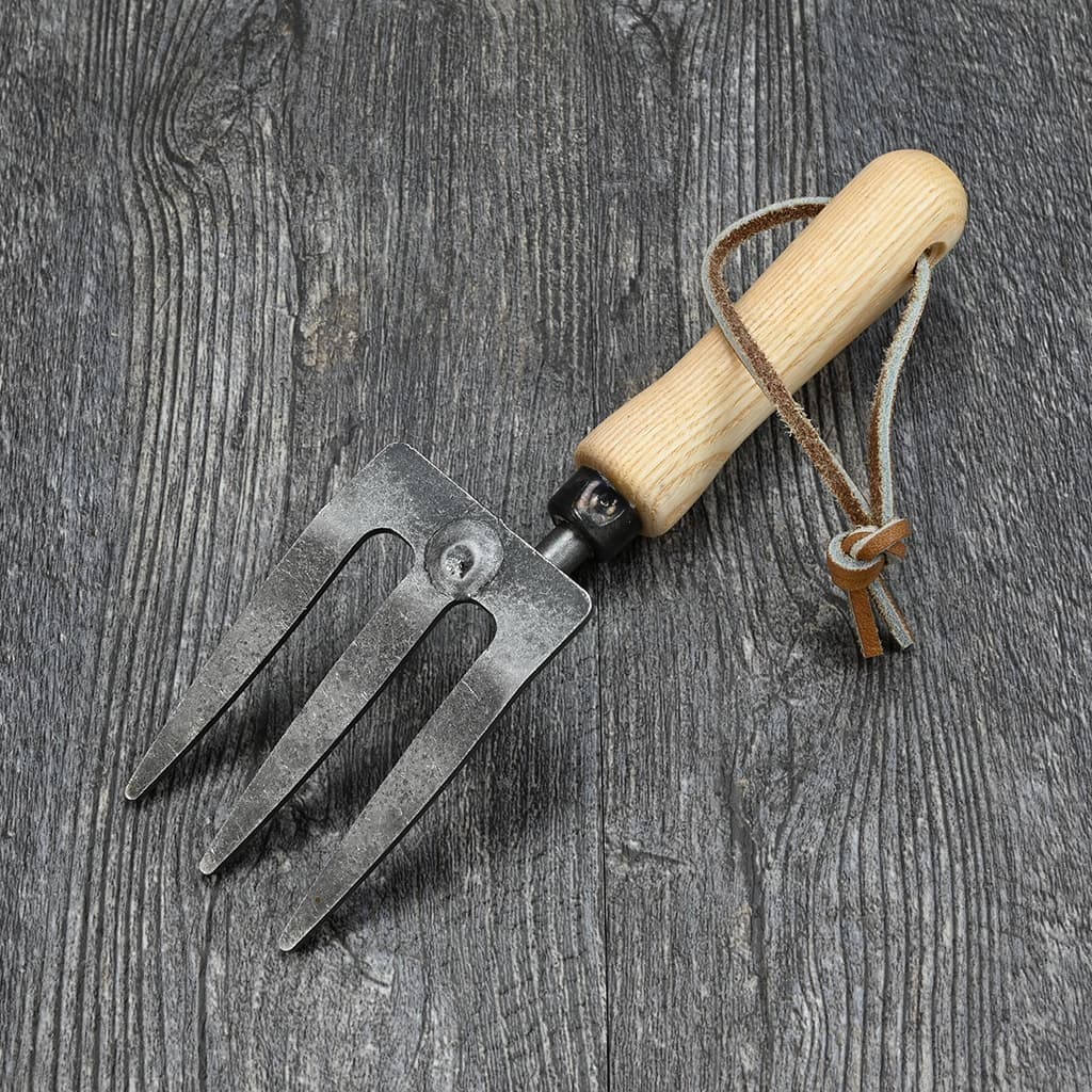 DeWit Junior Children's Hand Fork Boron Steel Ash Handle Hand-Forged Digging NEW - Image 3