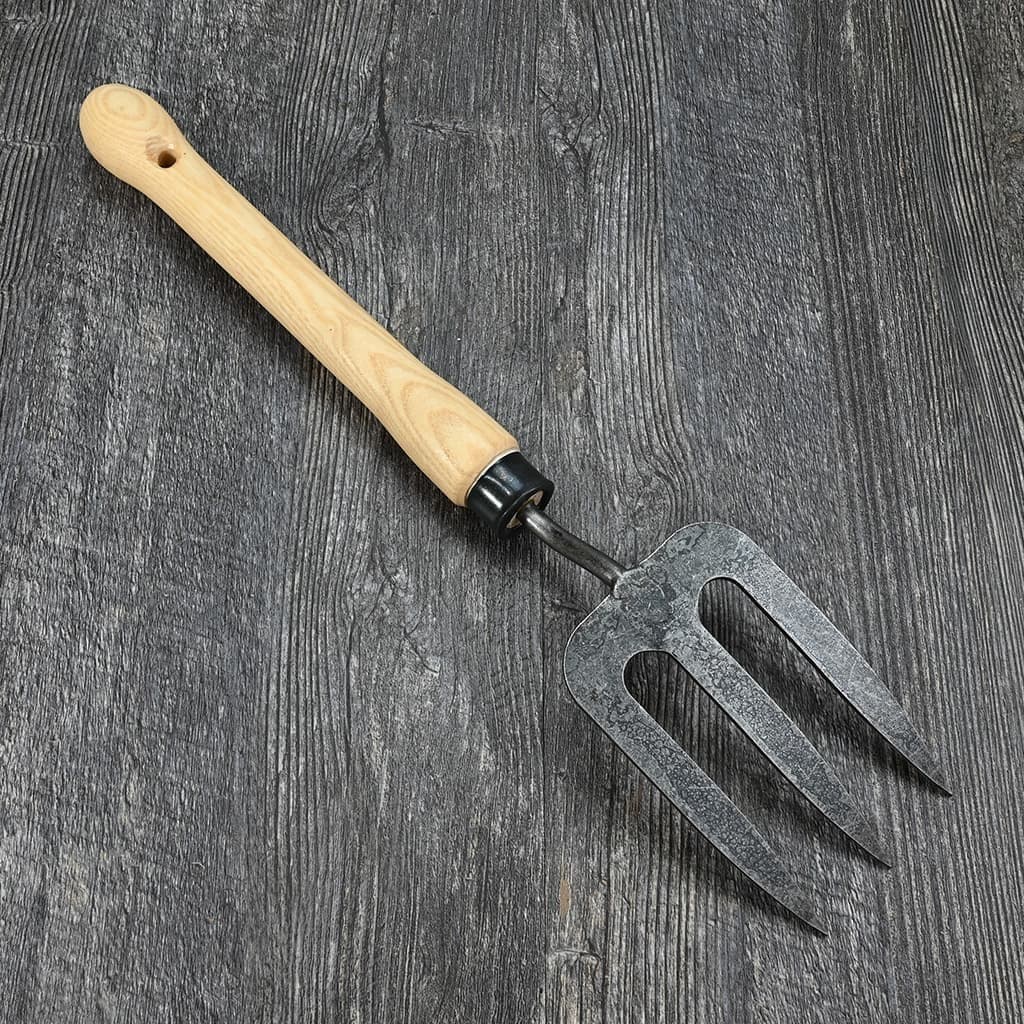 DeWit Hand Fork Mid-Size Handle Boron Steel Ash Handle Hand-Forged Digging NEW - Image 3