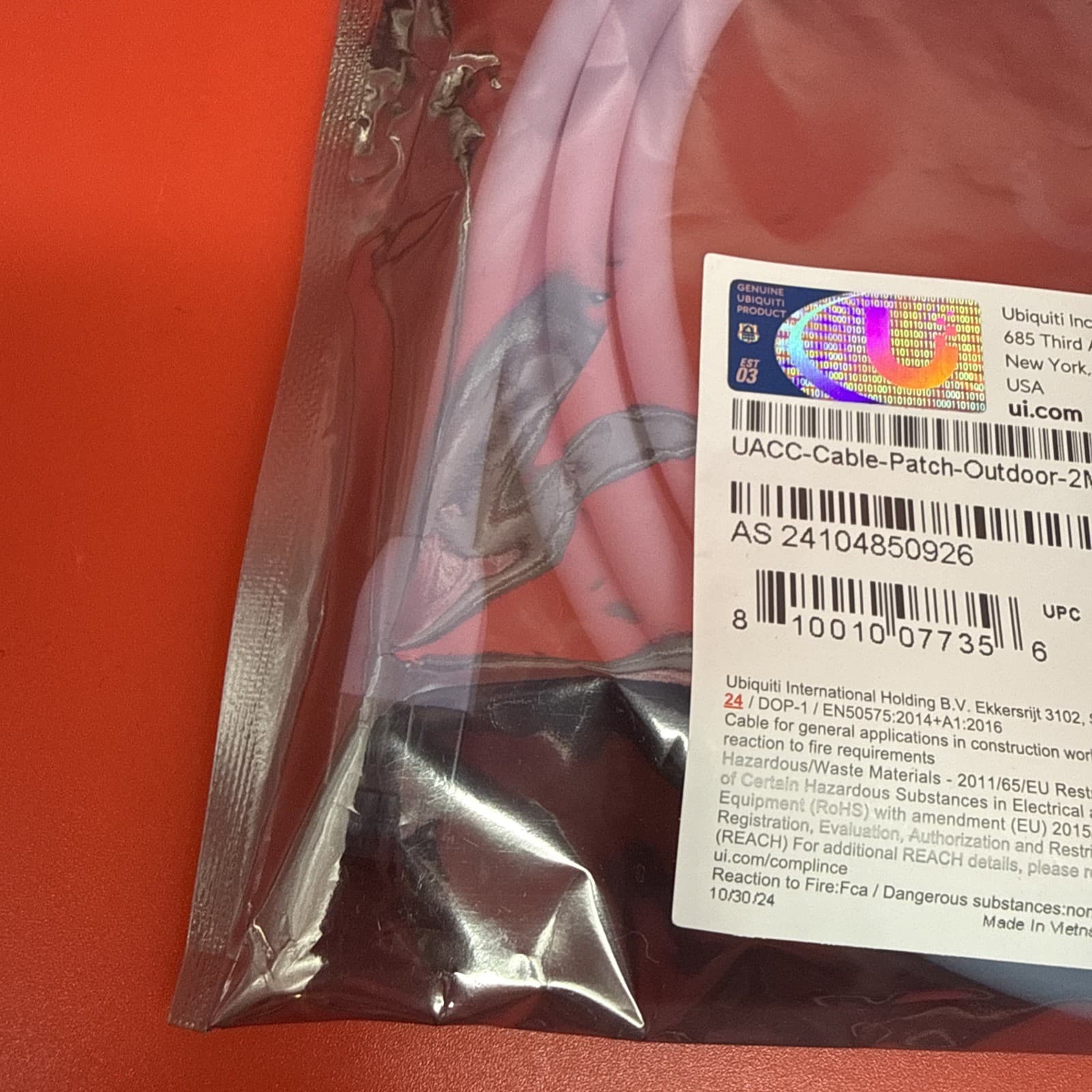Ubiquiti UACC-Cable-Patch-Outdoor-2M-W Shielded RJ45 Patch Cable 2 M - Image 3