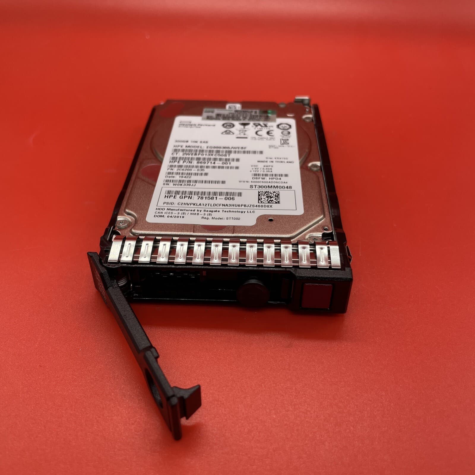 300GB 10K SAS 2.5 HP 873008-B21 in Tray EG000300JWEBF Internal Server Drive HDD - Image 4