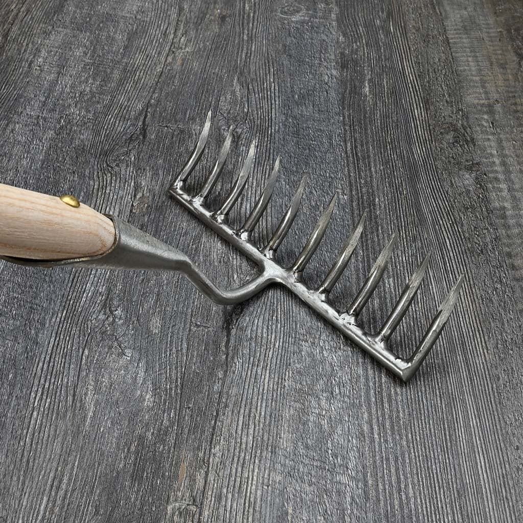 Sneeboer Narrow 10-Tine Garden Rake Stainless Steel Hand-Forged Soil Dutch NEW - Image 3