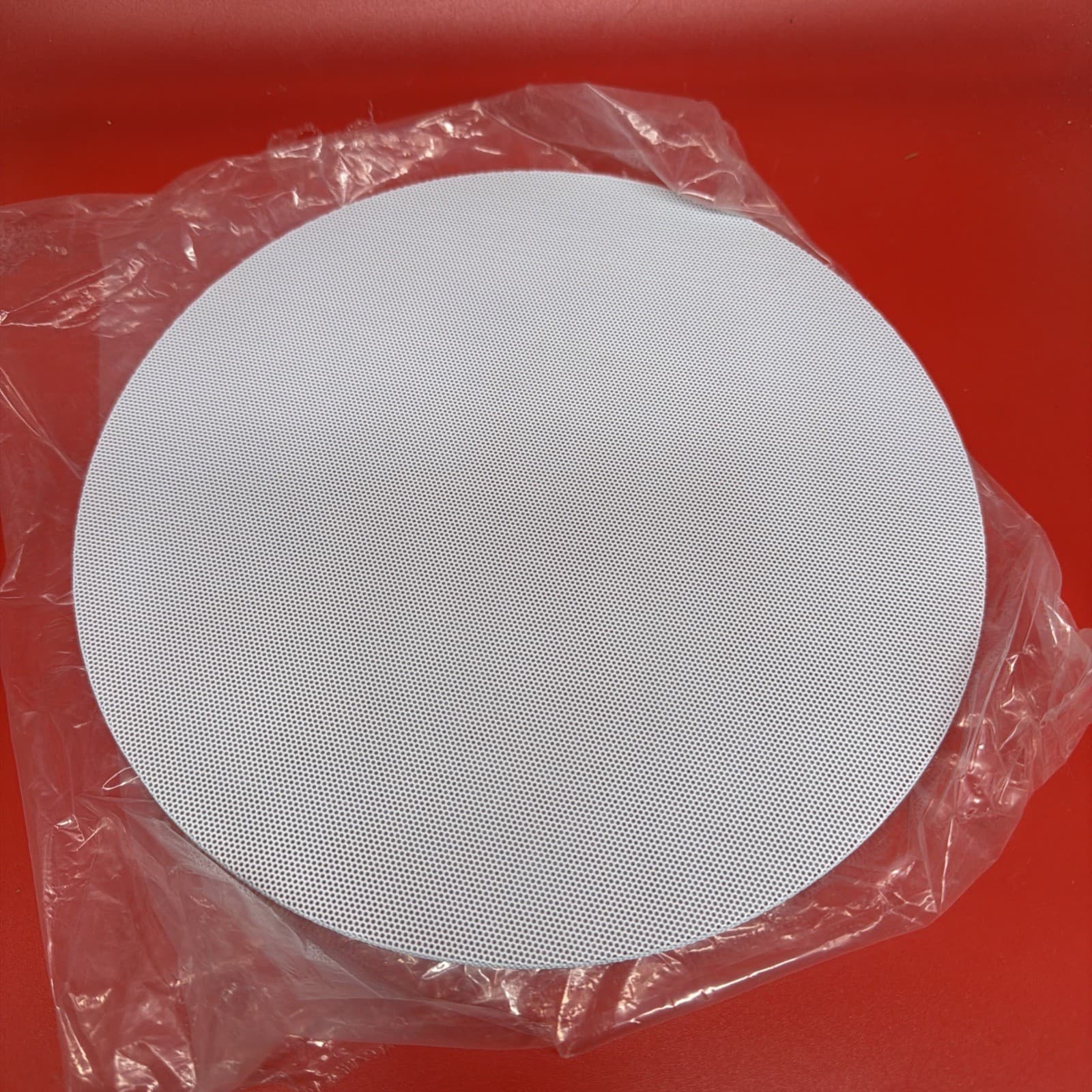 9” Round White Metal Speaker Grill New