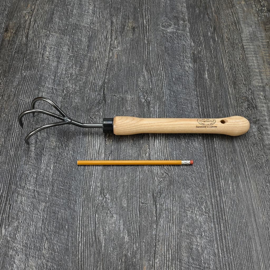 DeWit Hand Cultivator Mid-Size Handle Hand Weeder Boron Steel Ash Handle NEW - Image 4