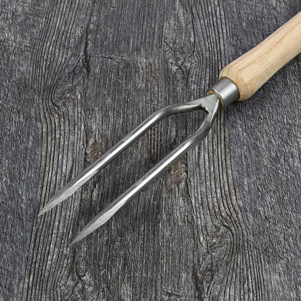 Sneeboer Raised Bed 2-Tine Weeding Fork Stainless Steel Hand-Forged Digging NEW - Image 3
