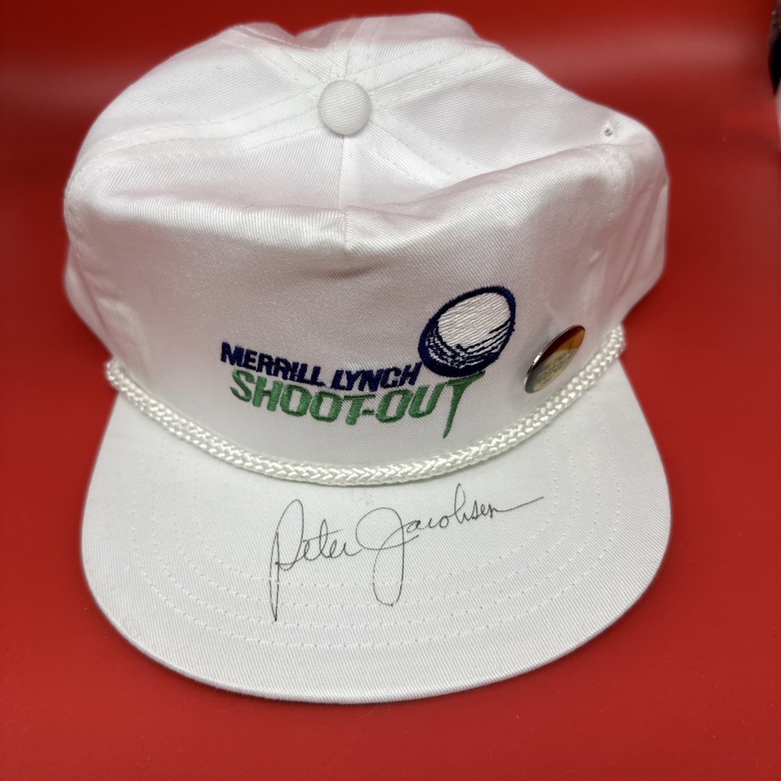 Merrill Lynch Shoot-out PGA Golf Tour Signed Hats John Daly Peter Jacobsen - Image 2