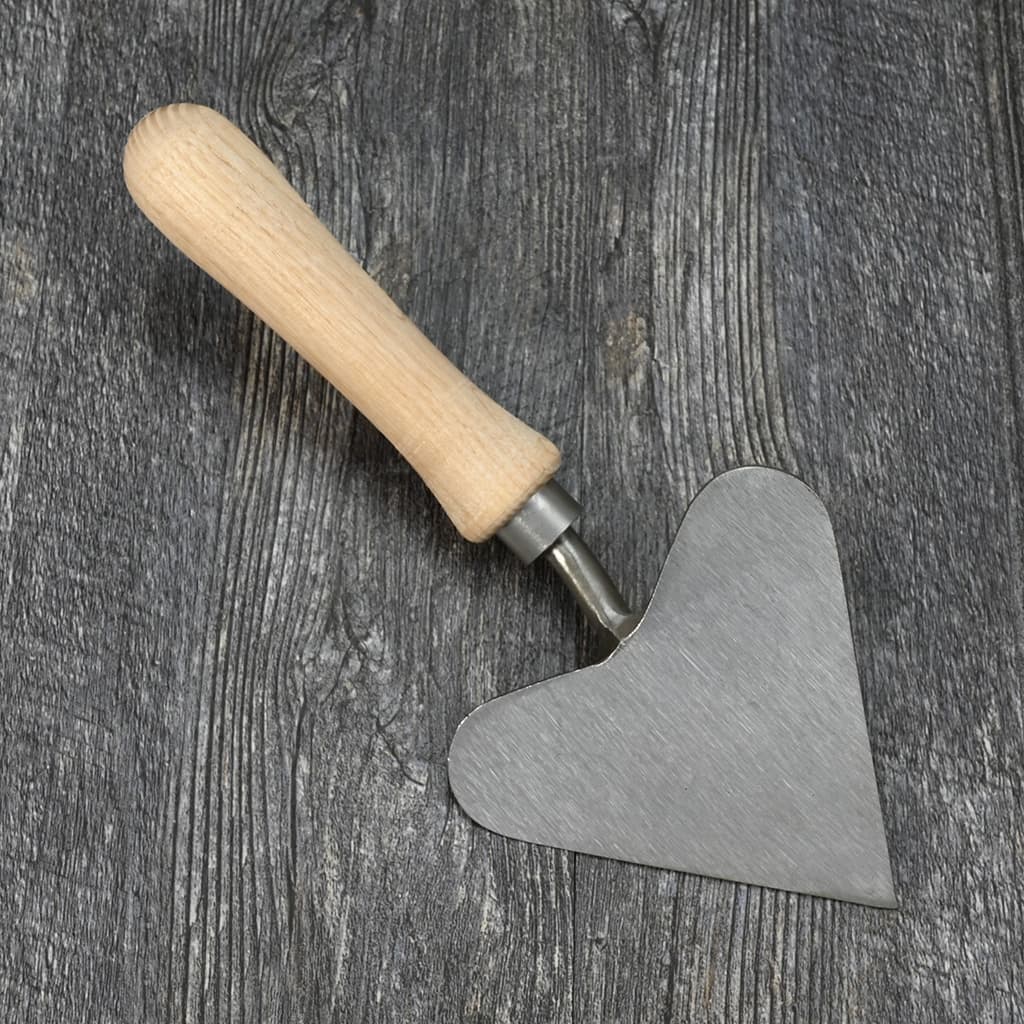 Sneeboer Heart Shaped Garden Trowel Stainless Steel Hand-Forged Cherry Dutch NEW - Image 4