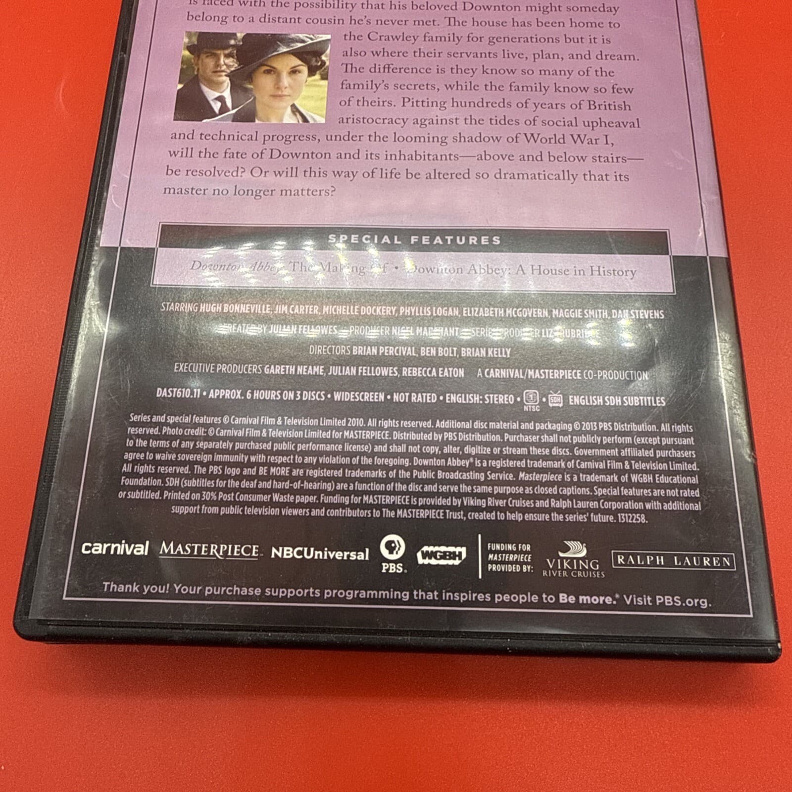 PBS Limited Edition Downtown Abbey Season 1 3 Disc - New Sealed TV Series DVD - Image 4