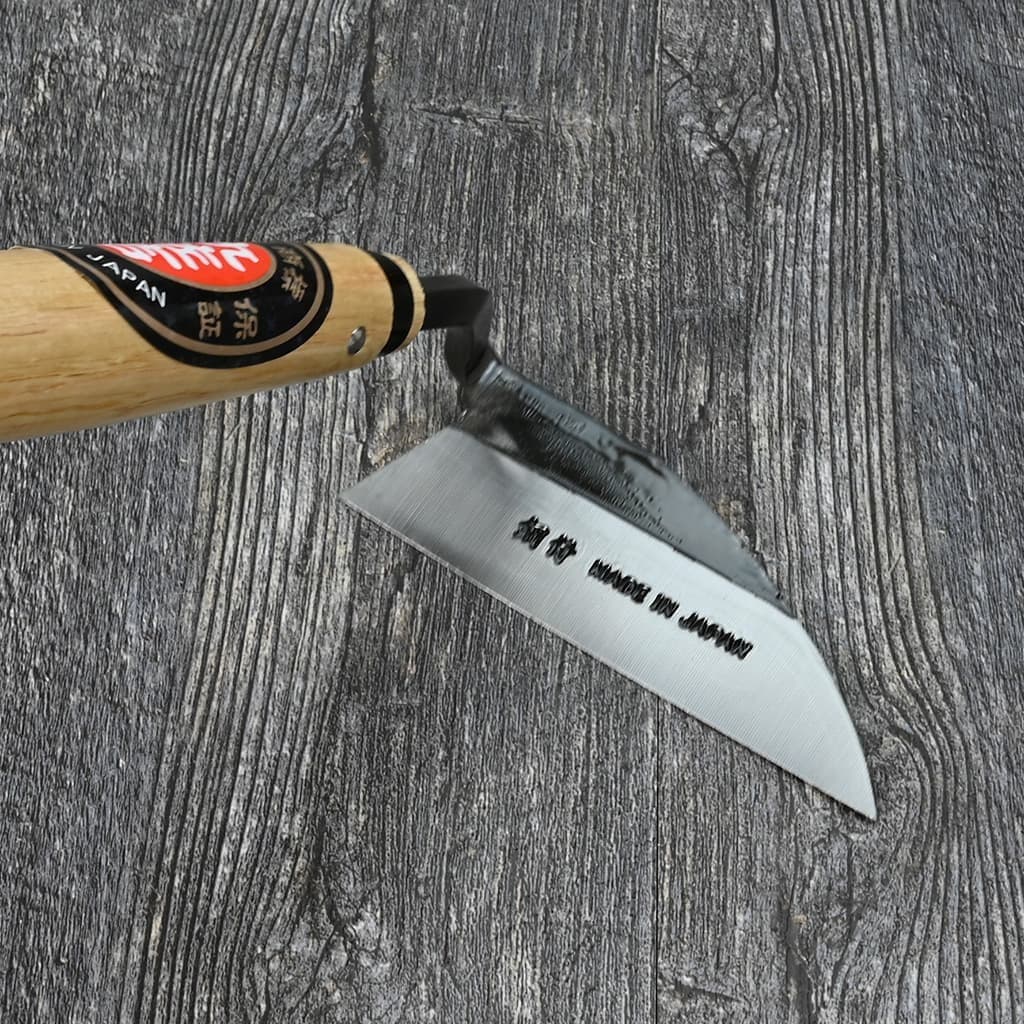 Japanese Garden Hand Hoe Carbon Steel Wood Handle Left Hand Weeding NEW - Image 4
