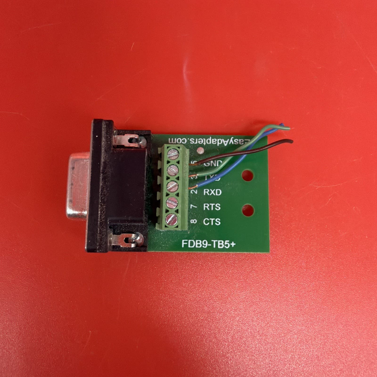 Easyadapters.com FDB9-TB5+ Female DB9 Terminal Block Adapter RS-232