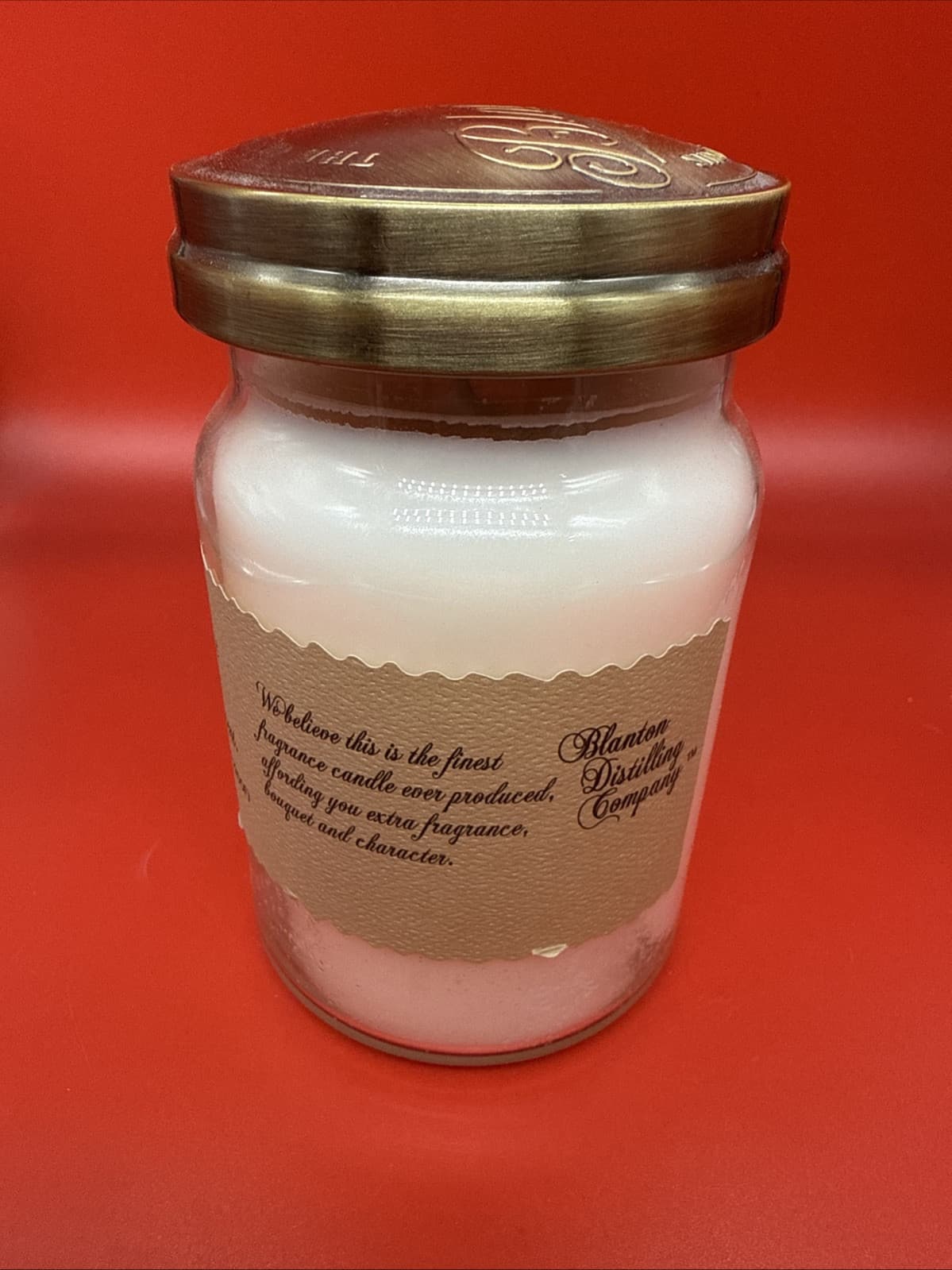 Blanton\x27s Bourbon Warehouse Scent Candleberry Candle Glass Cream Scented Round - Image 3