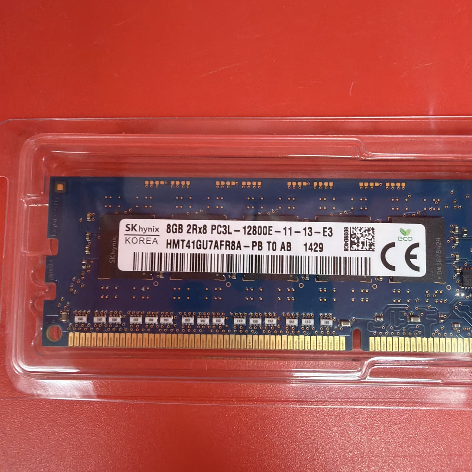 8GB 2Rx8 PC3L-12800E Hynix HMT41GU7AFR8A-PB ECC Workstation Ram - Image 2