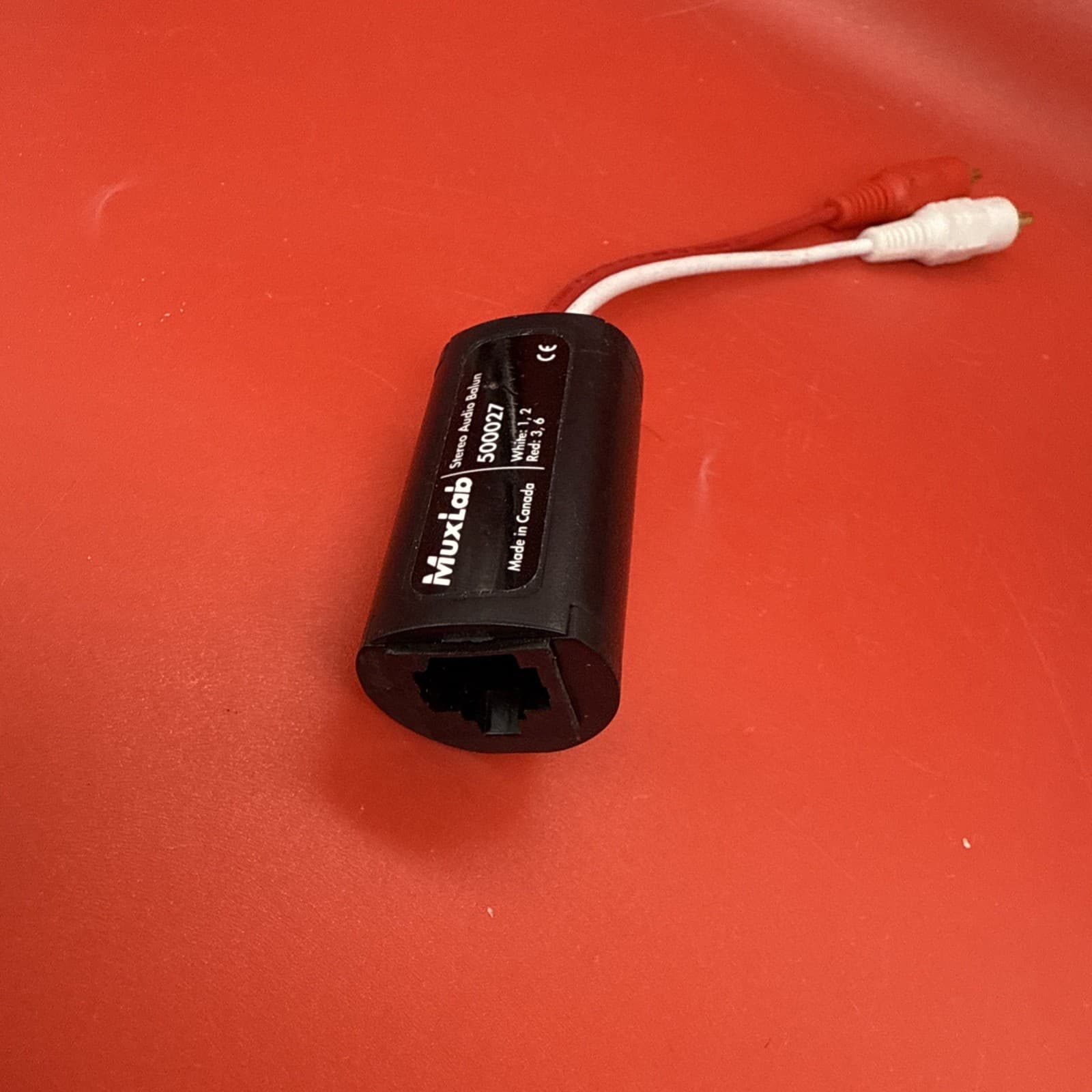 MuxLab 500027 Stereo To RJ45 Stereo Audio Balun Black RCA/Phono Male RJ-45 8 In - Image 3