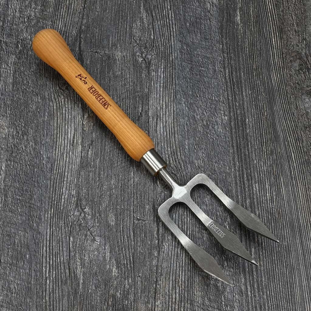 Sneeboer Garden Hand Fork - Bulb Handle Stainless Steel Hand-Forged Digging NEW - Image 2