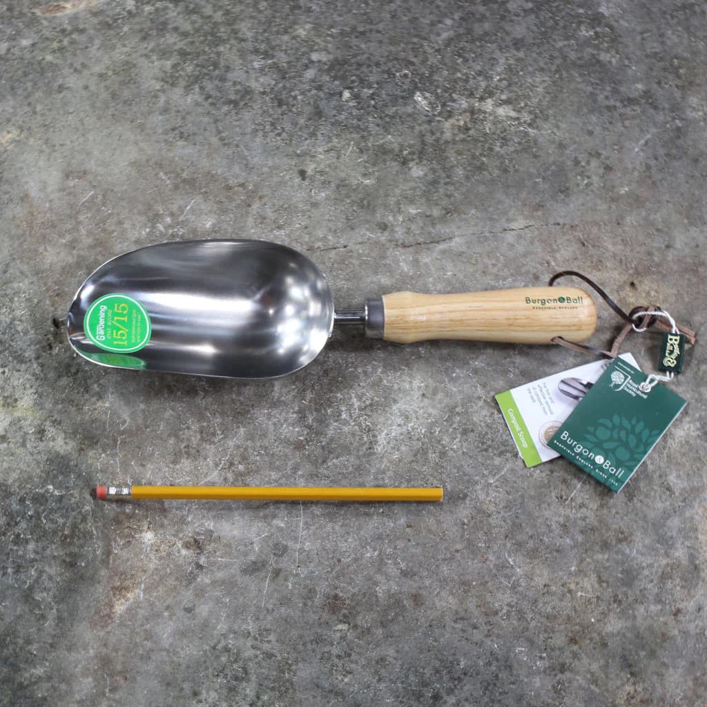 Burgon & Ball Compost Scoop Garden Trowel Stainless Steel Planting British NEW - Image 4
