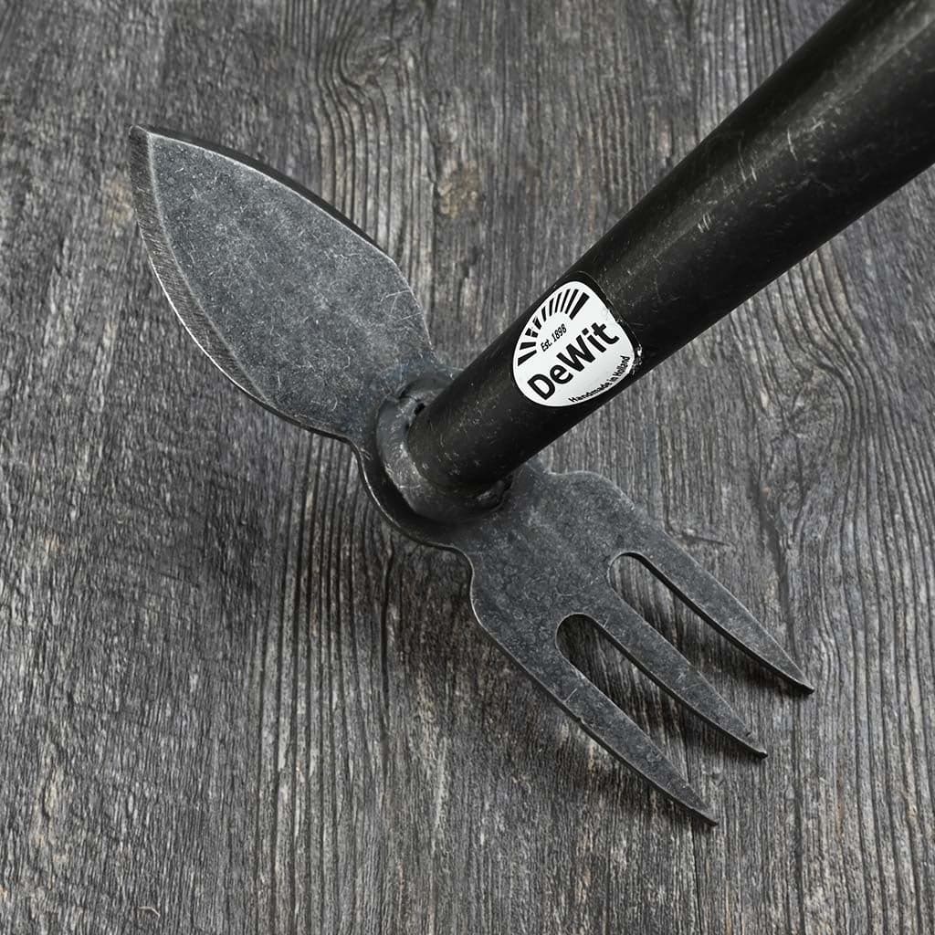DeWit Garden Hoe Combo W 3-Tine Cultivator And Heart Blade NEW - Image 4