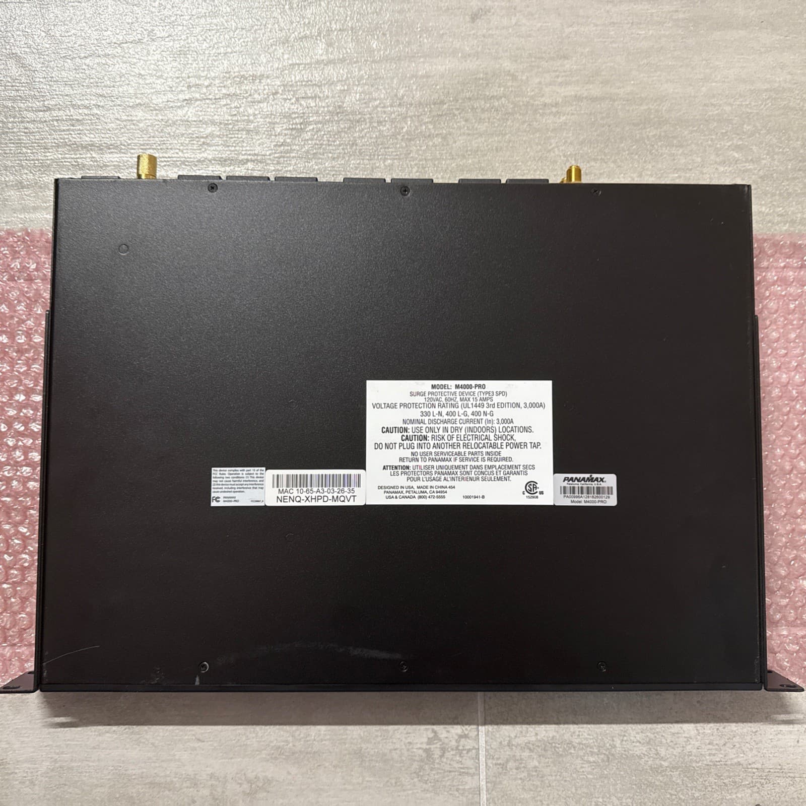 Panamax M4000-Pro 3 Zone 8 Outlet Power Conditioner BlueBOLT Rackable Tested - Image 5
