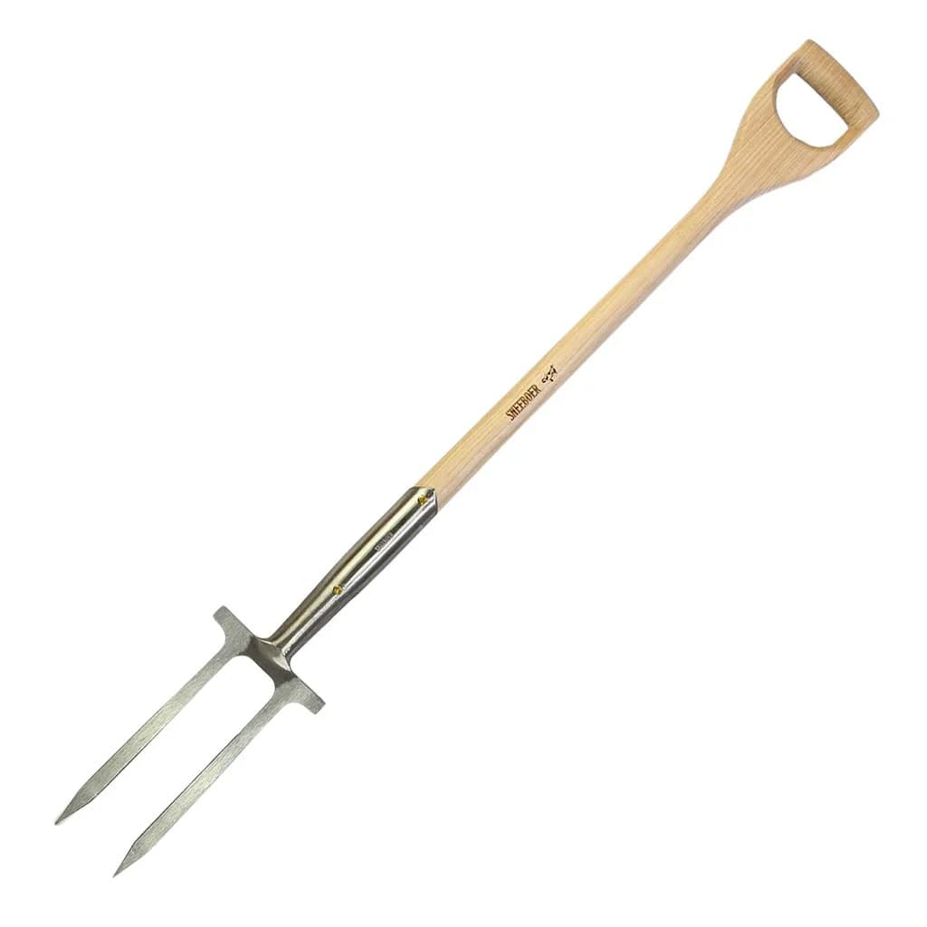 Sneeboer Garden Rose Fork - D Handle Stainless Steel Hand-Forged Digging NEW