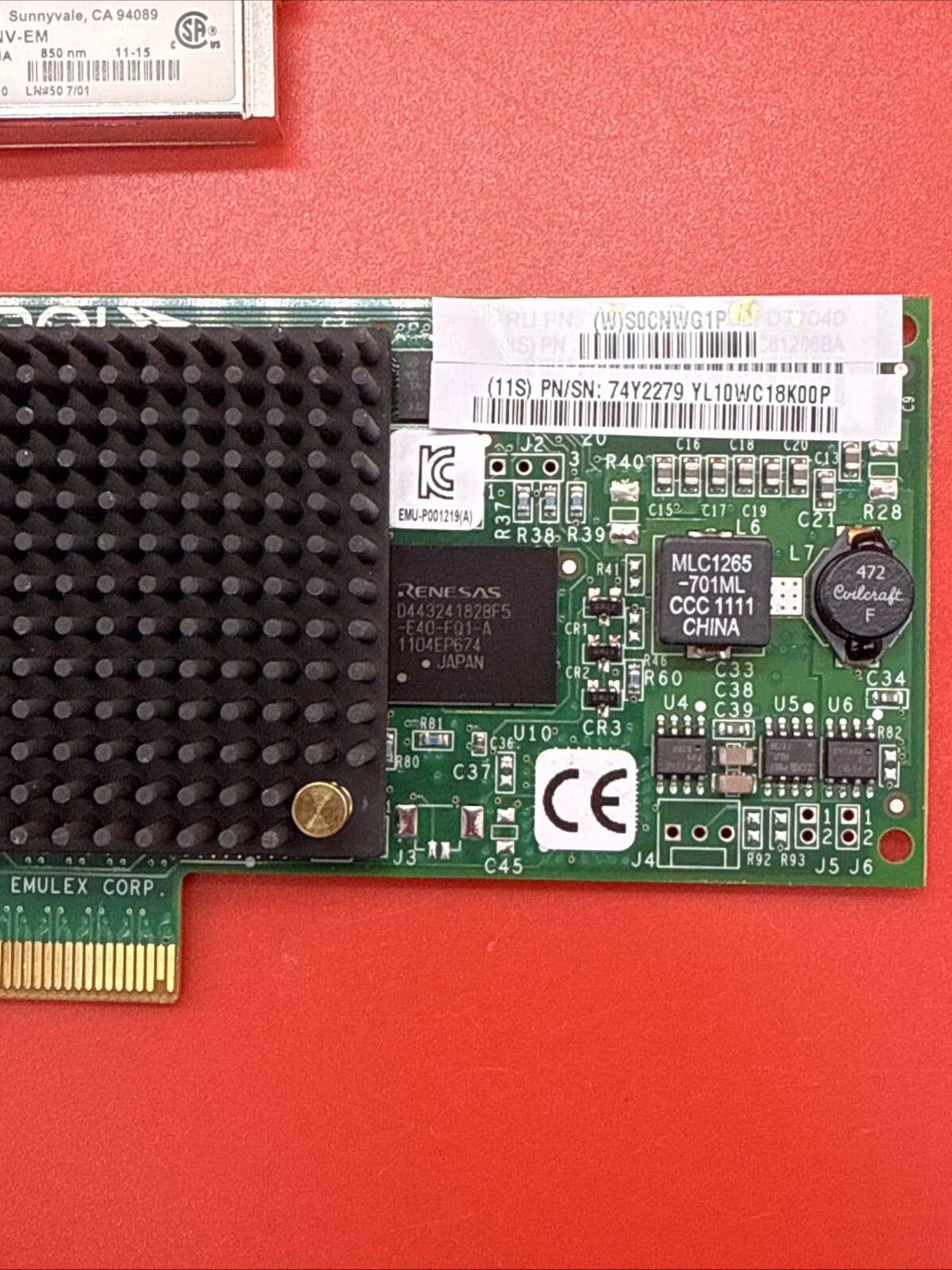 IBM Feature 577D 74Y2279 74Y2216 2Port 8GB FC Half Height HBA Adapter + 2 x SFP+ - Image 4