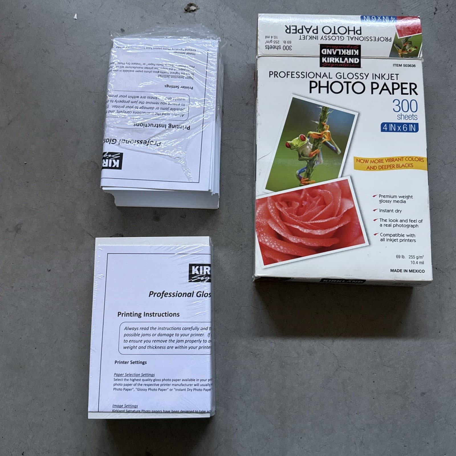 Kirkland Professional Glossy Inkjet 4x6 Photo Paper Premium White Universal - Image 2