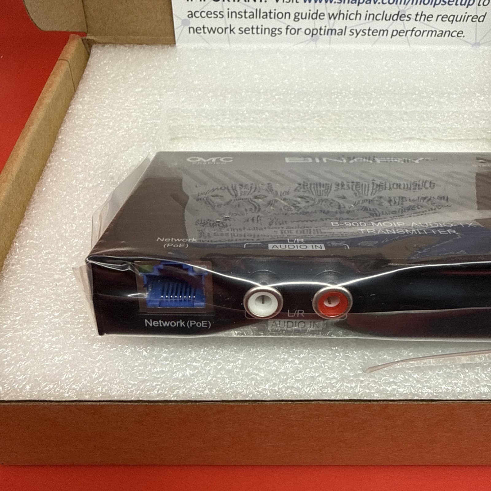 Binary B-900-MOIP-AUDIO-TX MoIP Audio Transmitter Media Over IP Black AM/FM RJ45 - Image 3