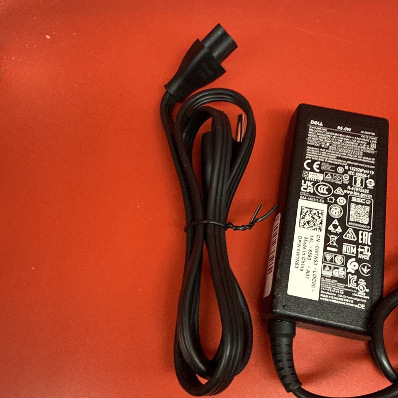 Dell W1N63 0W1N63 65w AC Adapter PA-12 LA65NS2-01 4.5mm AC/Standard Black 19.5 V - Image 5