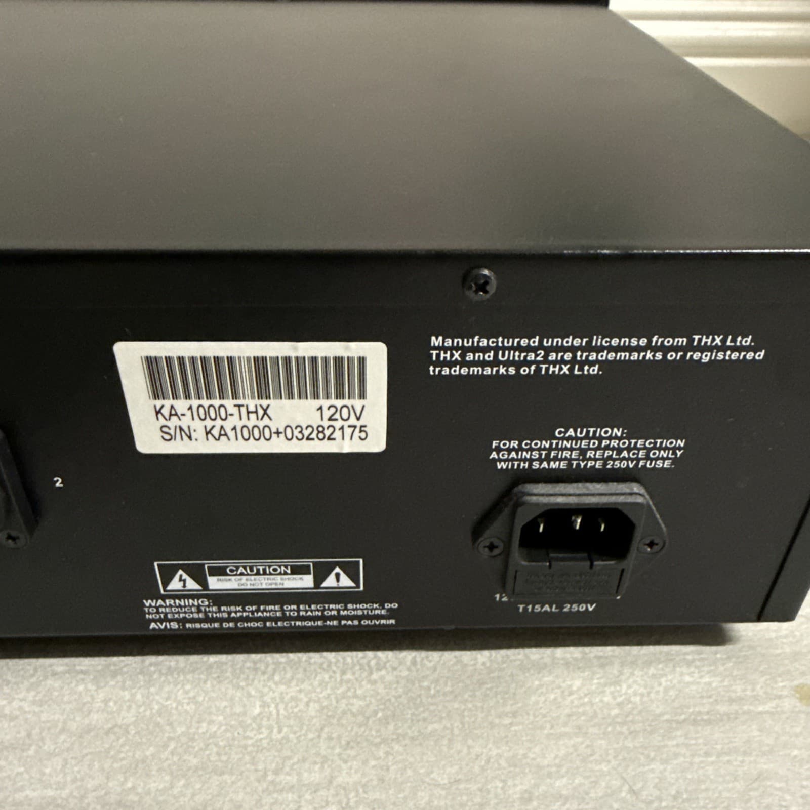 Klipsch KA-1000 THX 2-Ch x 500 Watt Subwoofer Amplifier Buzzing Sound Black - Image 8