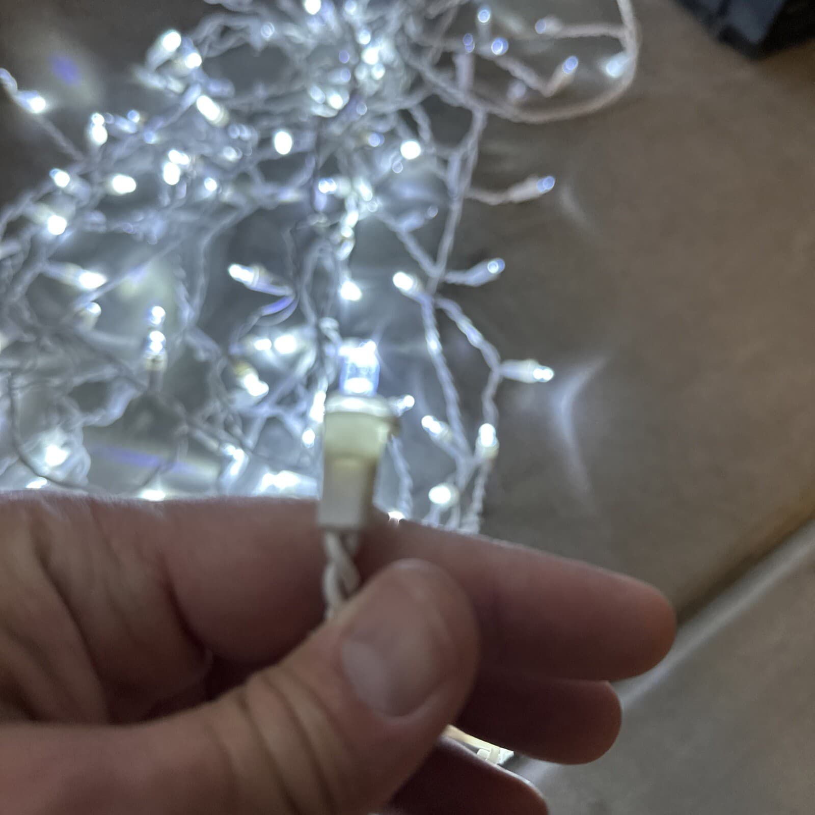 18 FT LED String Holiday Icicle Style String Lights White LED-200L/6WB(C)-W-C - Image 5