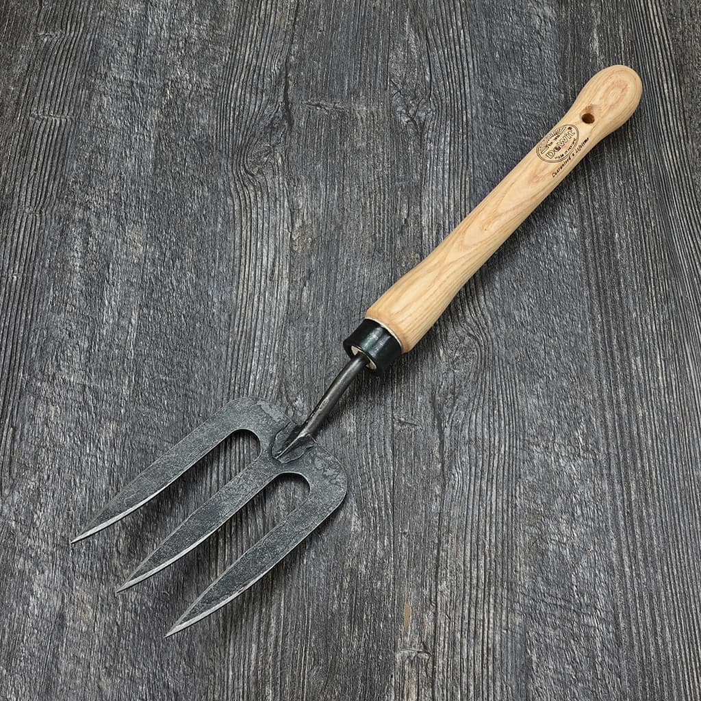 DeWit Hand Fork Mid-Size Handle Boron Steel Ash Handle Hand-Forged Digging NEW - Image 2