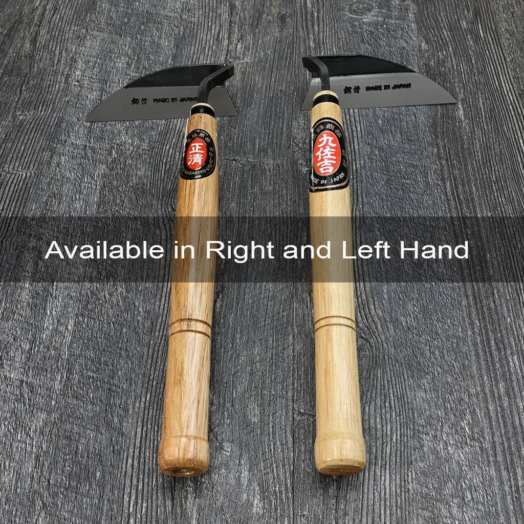 Japanese Garden Hand Hoe Carbon Steel Wood Handle Left Hand Weeding NEW - Image 2