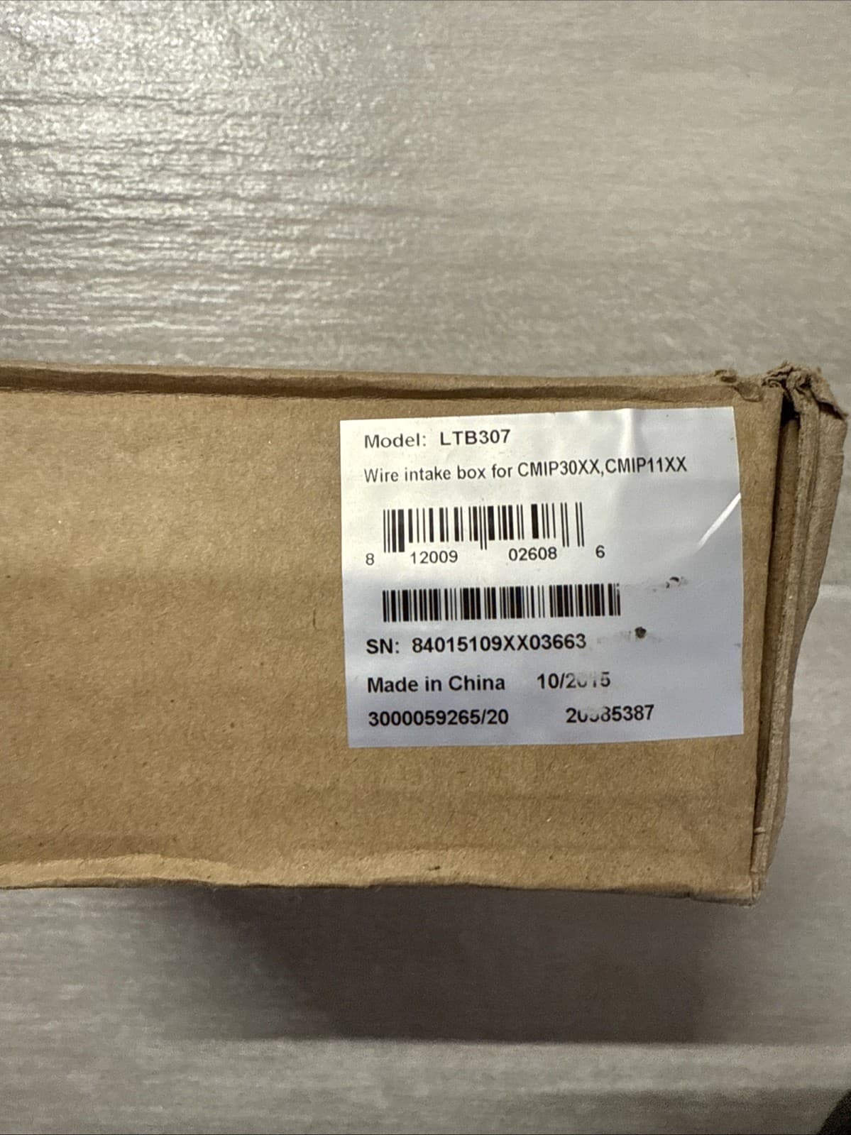 LTS LTB307 Wire Intake Box For CMIP30XX CMIP11XX Box/Body White LTB301 Wired - Image 6