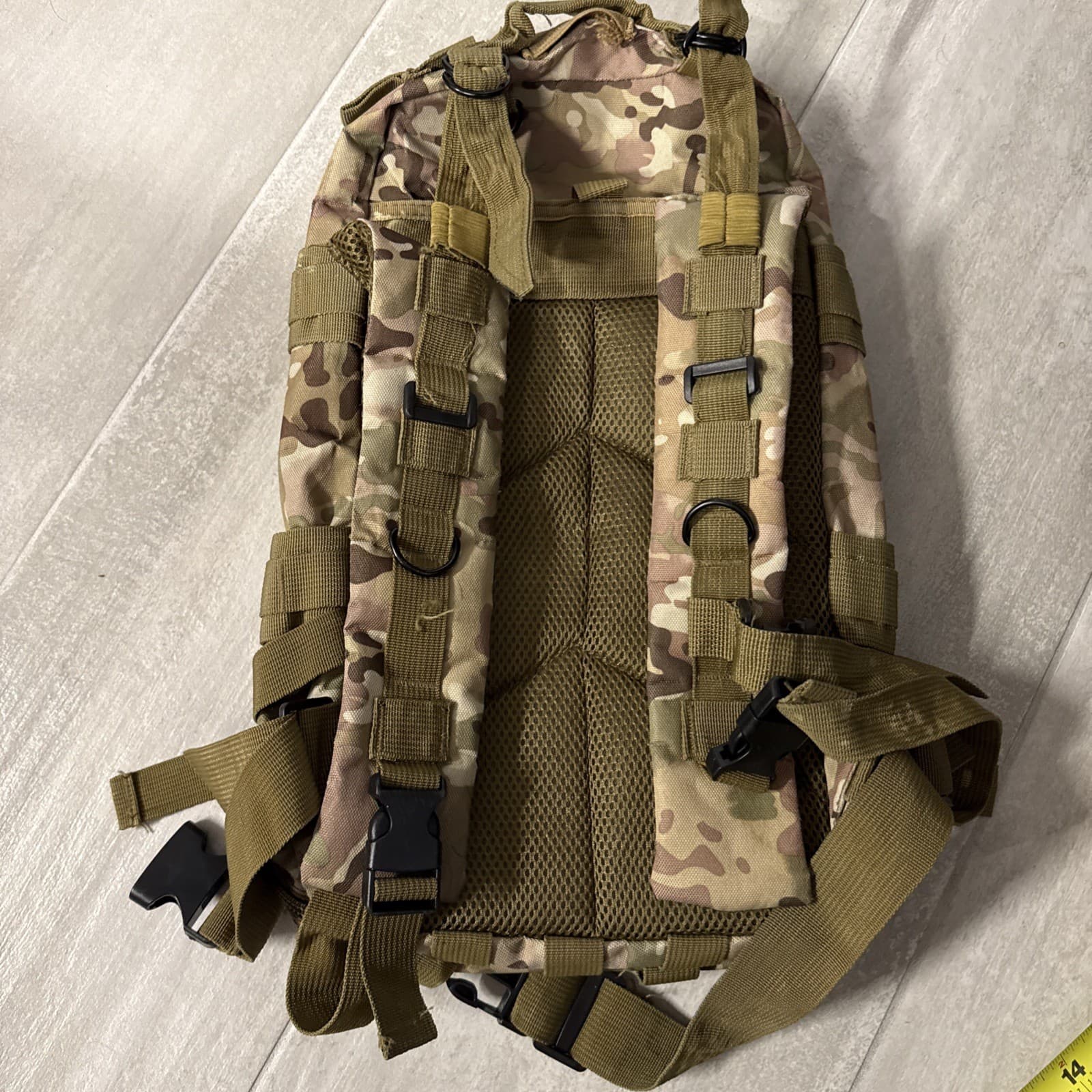 Camp Gear Camo Small Backpack Molle Adjustable Clean Backpacking - Image 10