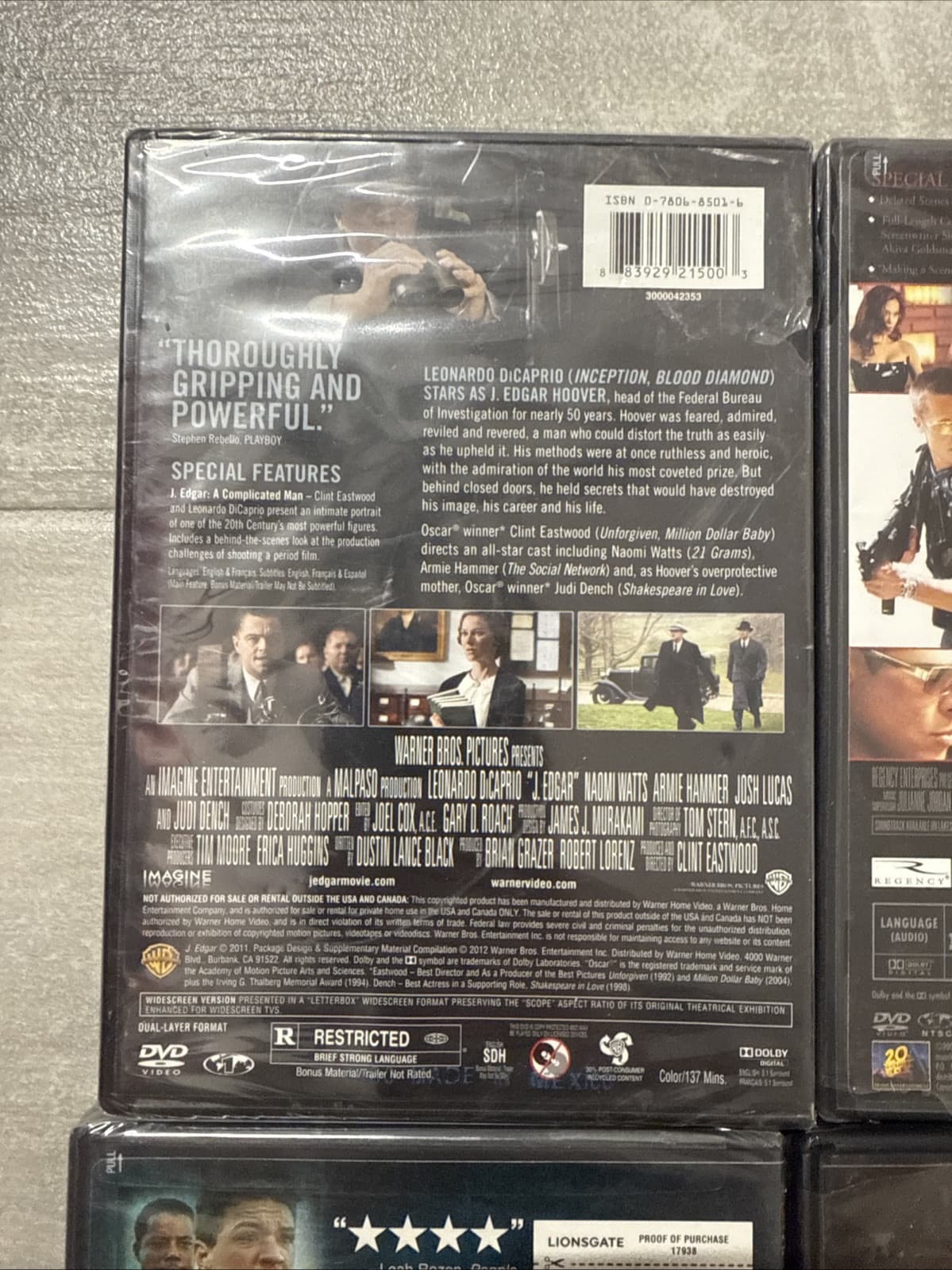 Lot Of 4 Action J. Edgar Mr & Mrs Smith Crash The Fighter - Brand New Sealed - Image 7
