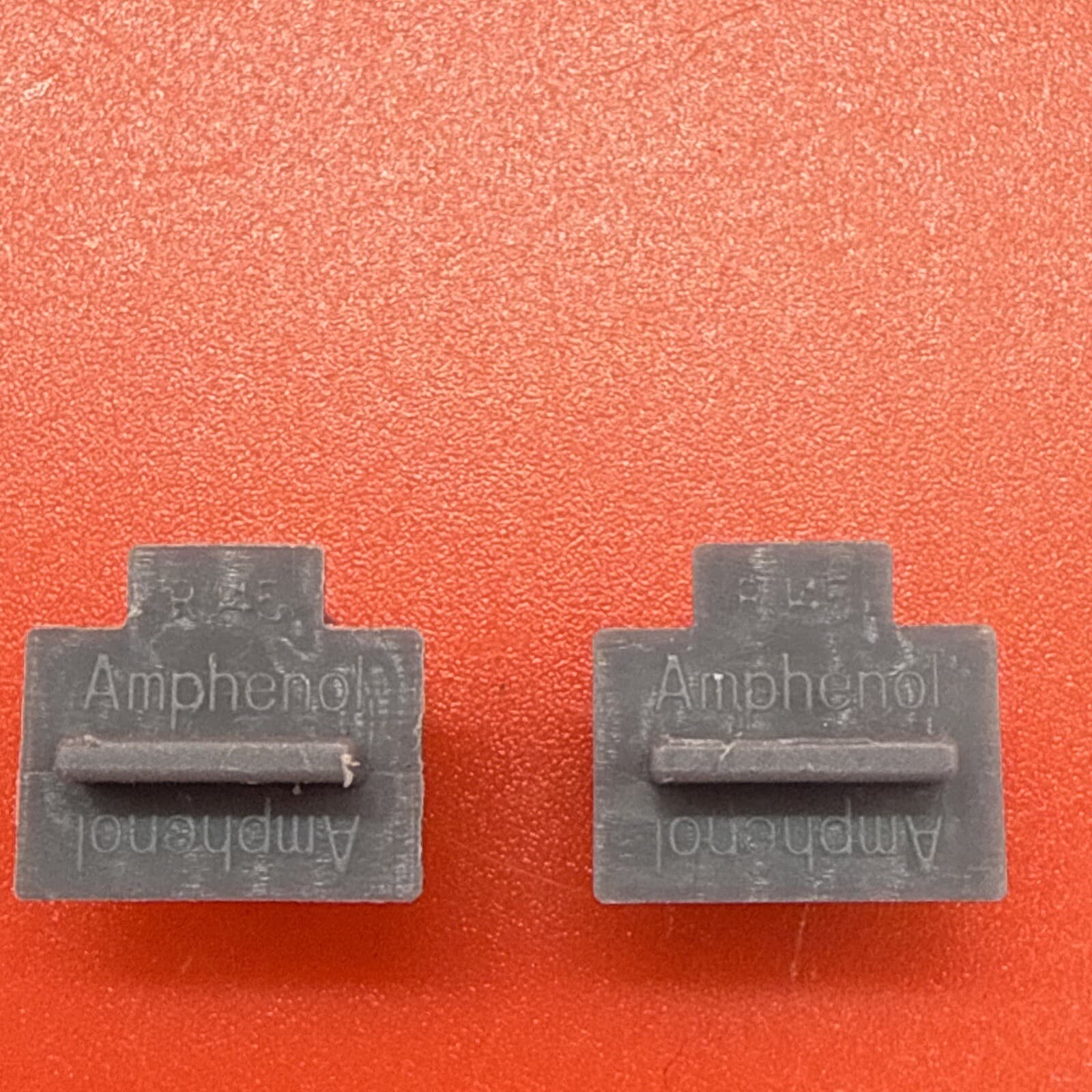 Amphenol RJ45 Dust Cap Cover - Quantity 2 Gray FRJ2411 RJ-45 - Image 2