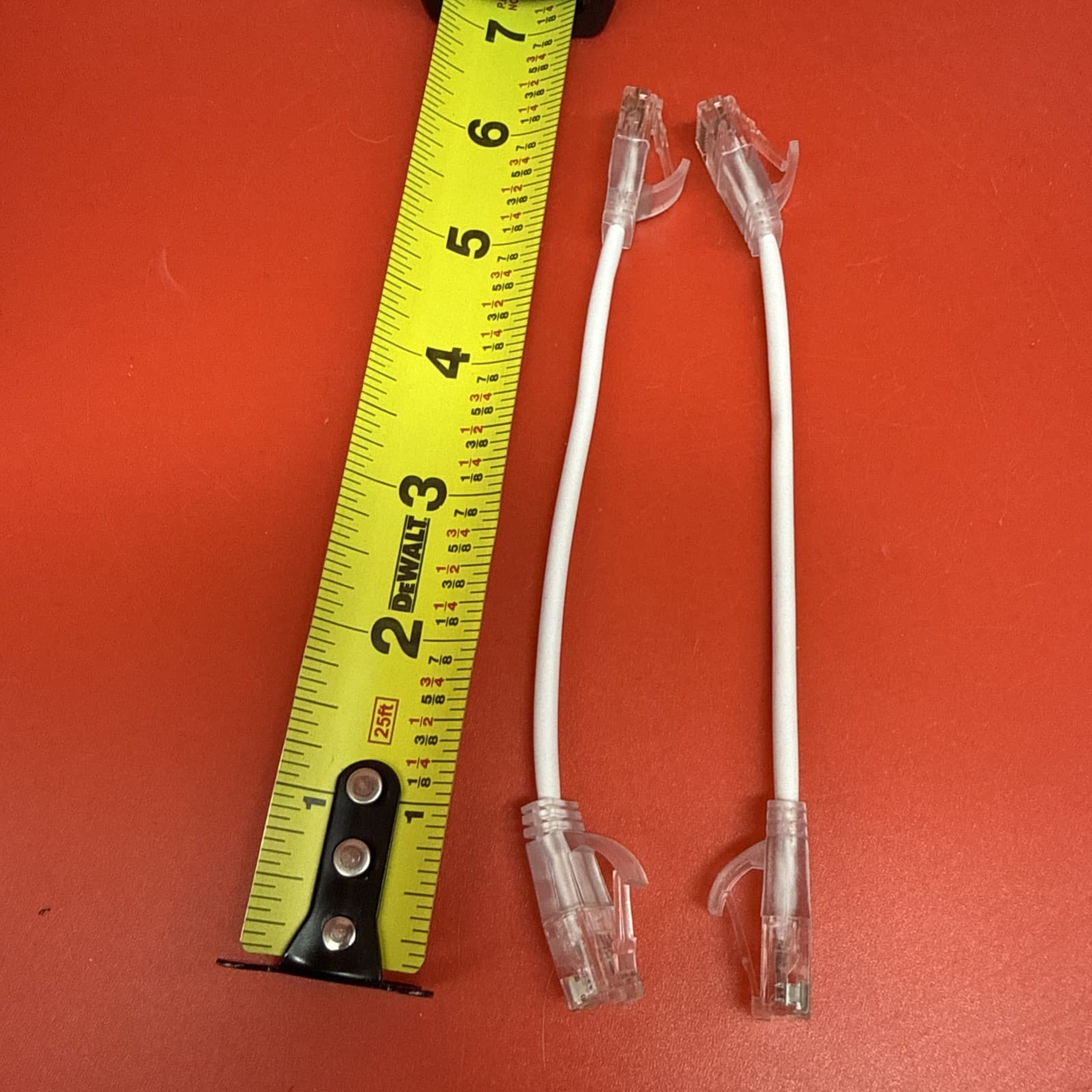 2 Pack CAT6 .5FT 6" Slim Ethernet Patch Cables 10Gbps UTP Pure Copper White - Image 5