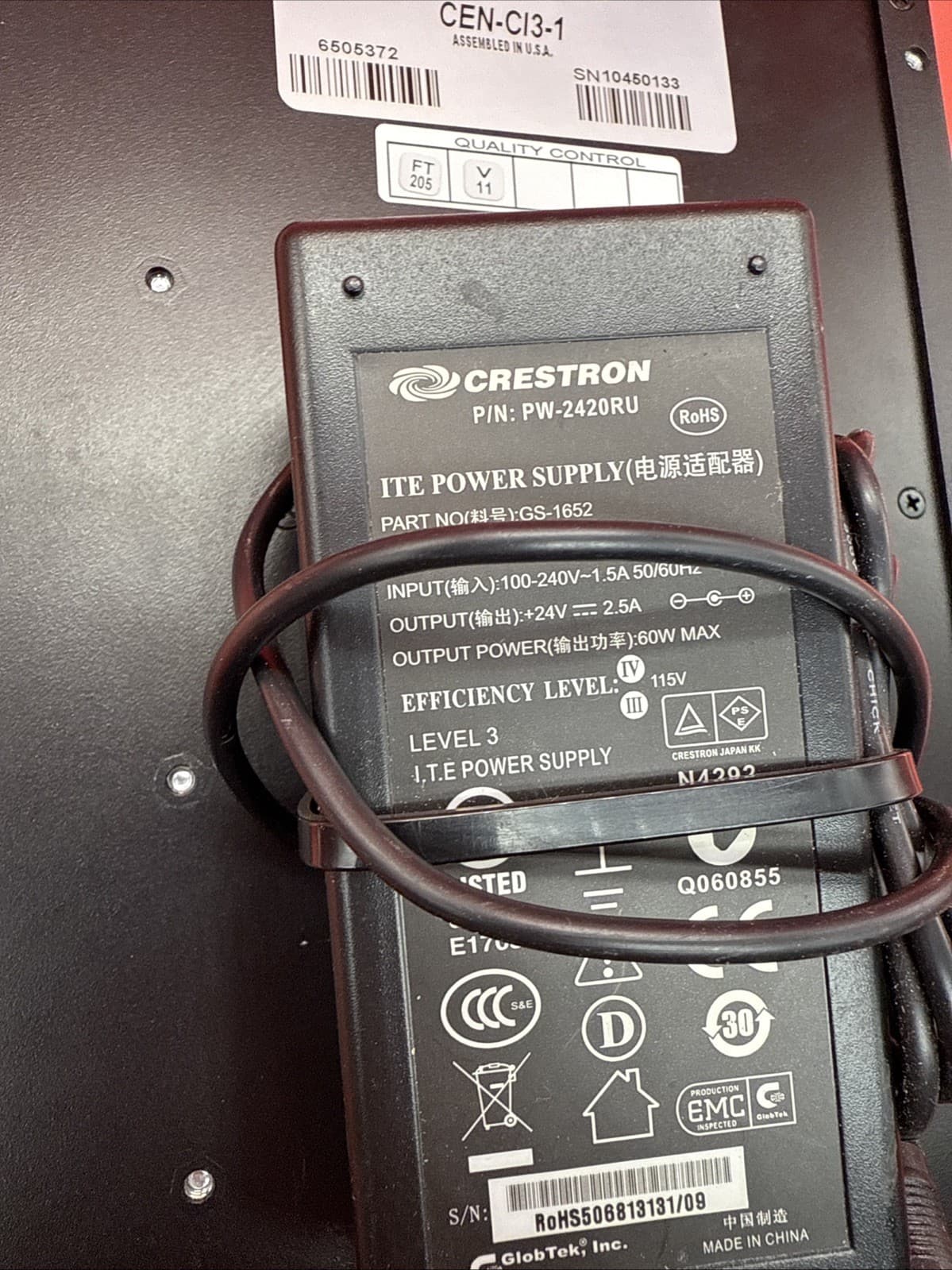 Crestron CEN-CI3-1 With C3COM-3 RS232 Card & AC Adapter Binding Post - Image 11