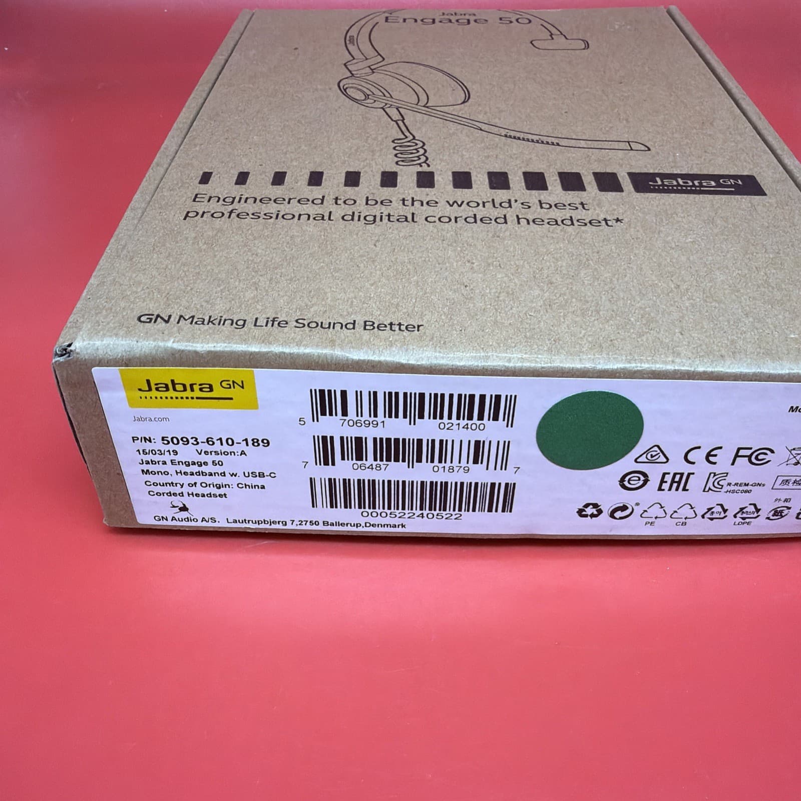 NEW Jabra Engage 50 HSC080 Corded Mono Headset USB-C 5093-610-189 - Image 10